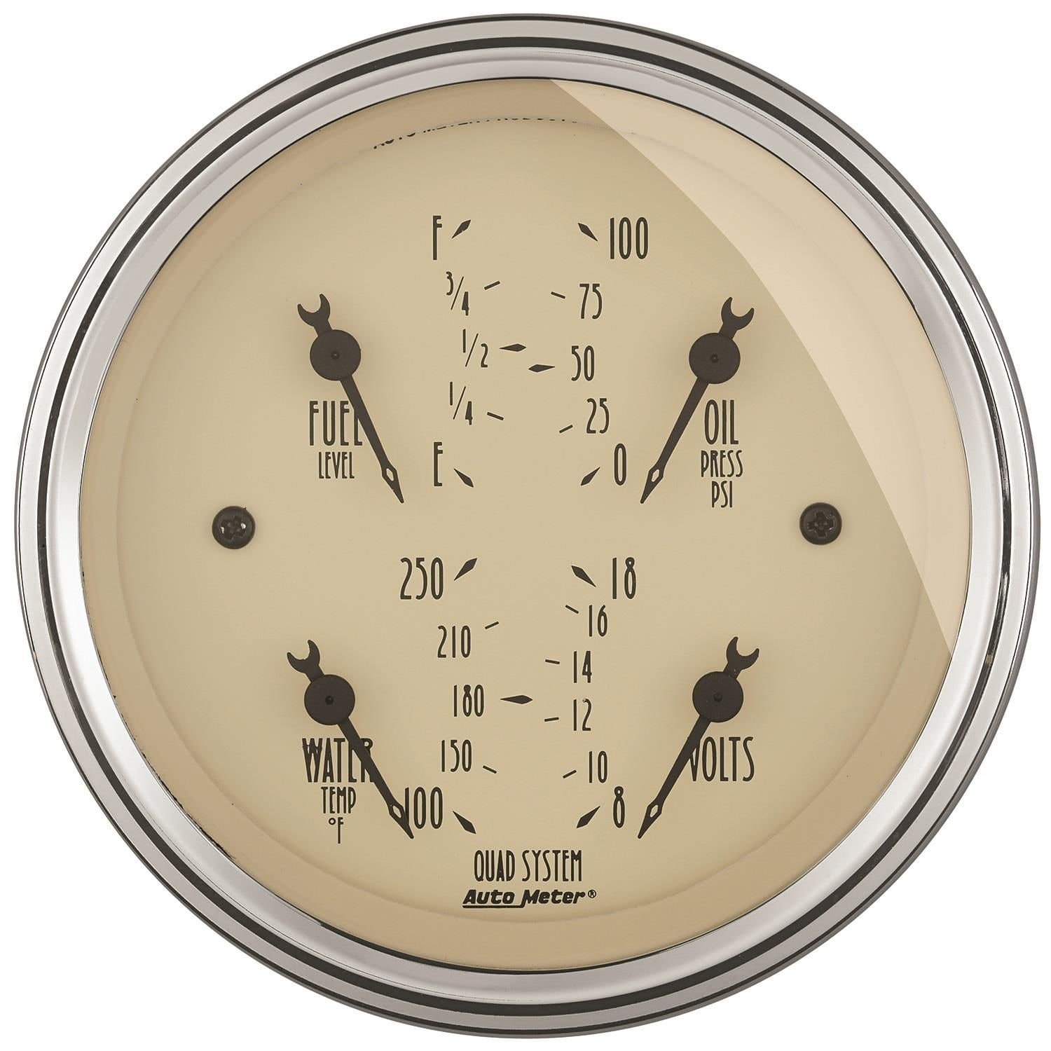 AutoMeter Antique Beige 3 3/8in Quad Gauge