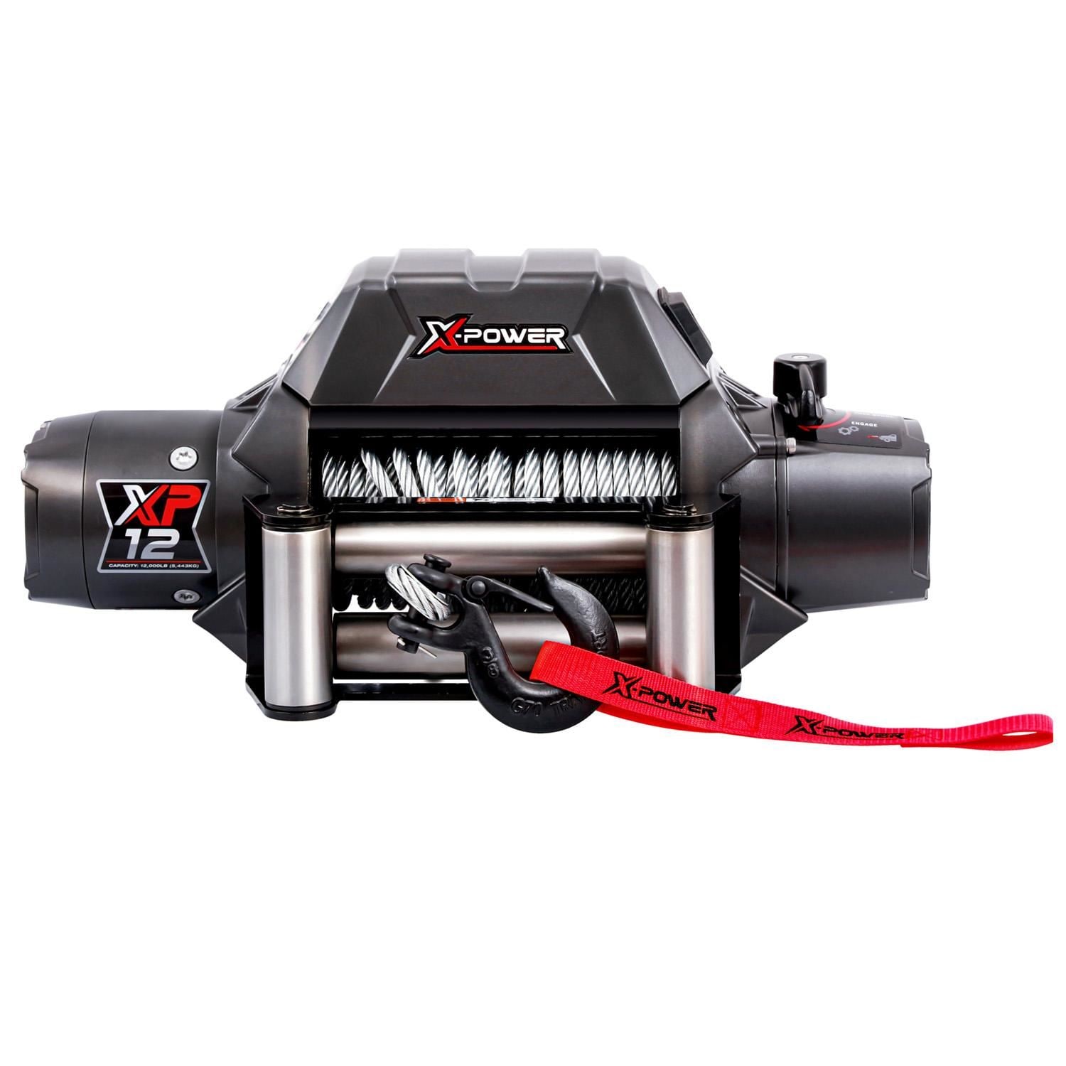 X-Power 12 Volt 12,000lbs Synthetic Rope Wireless Remote Truck/SUV