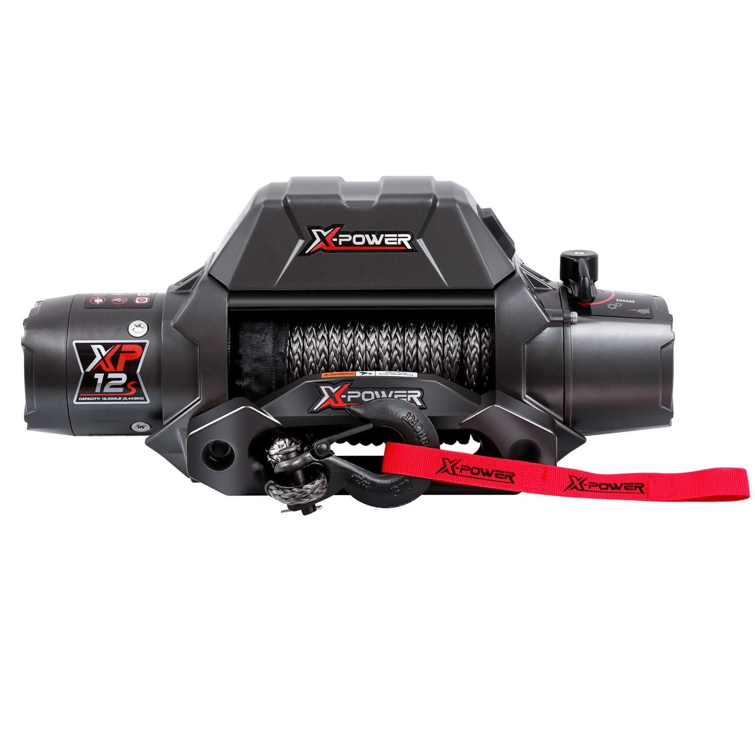 X-Power 12 Volt 5500lbs Synthetic Rope Wireless Remote ATV/UTV