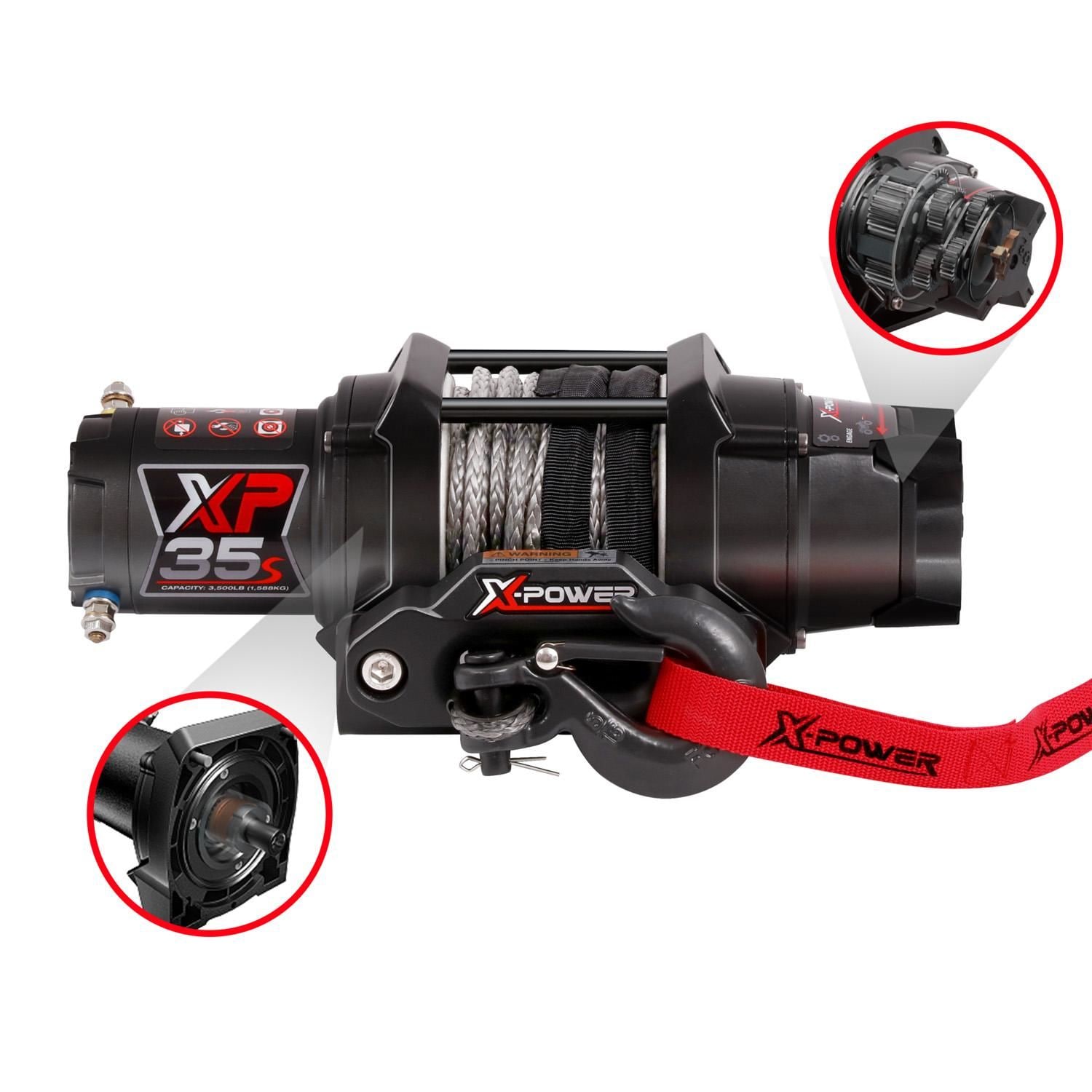 X-Power 12 Volt 3,500lbs Wireless Remote ATV/UTV Electric Winch