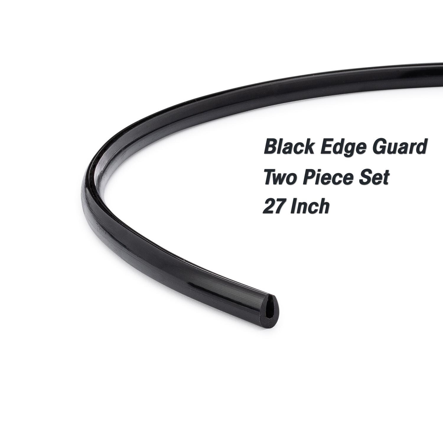 3/8" Black & Chrome L-Shape Door Edge Guard Trim – 20-Foot Roll, Self-Adhesive By Dawn Enterprises