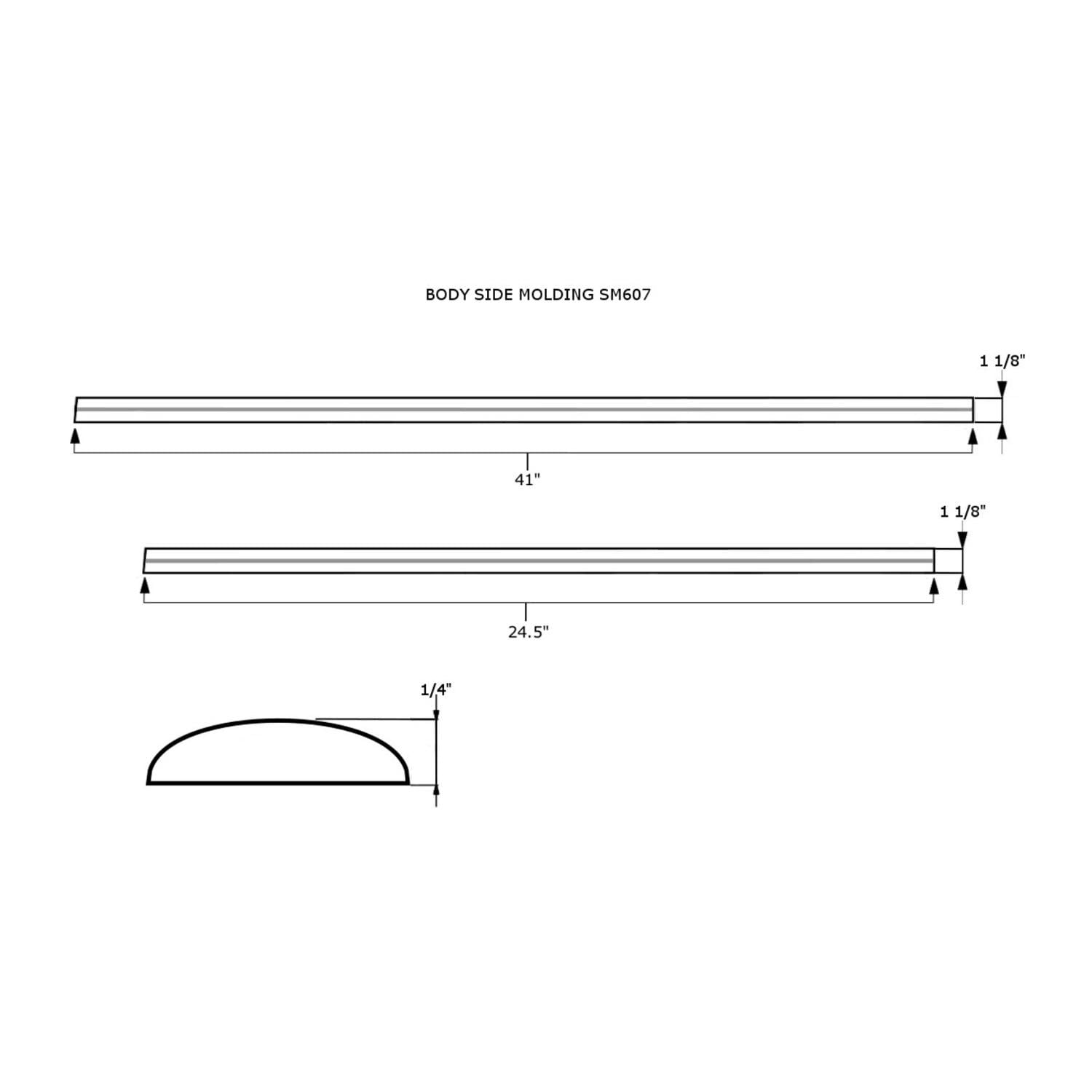 Coast To Coast Side Body Panel Molding CCISM607 for Chevrolet Silverado 3500 HD