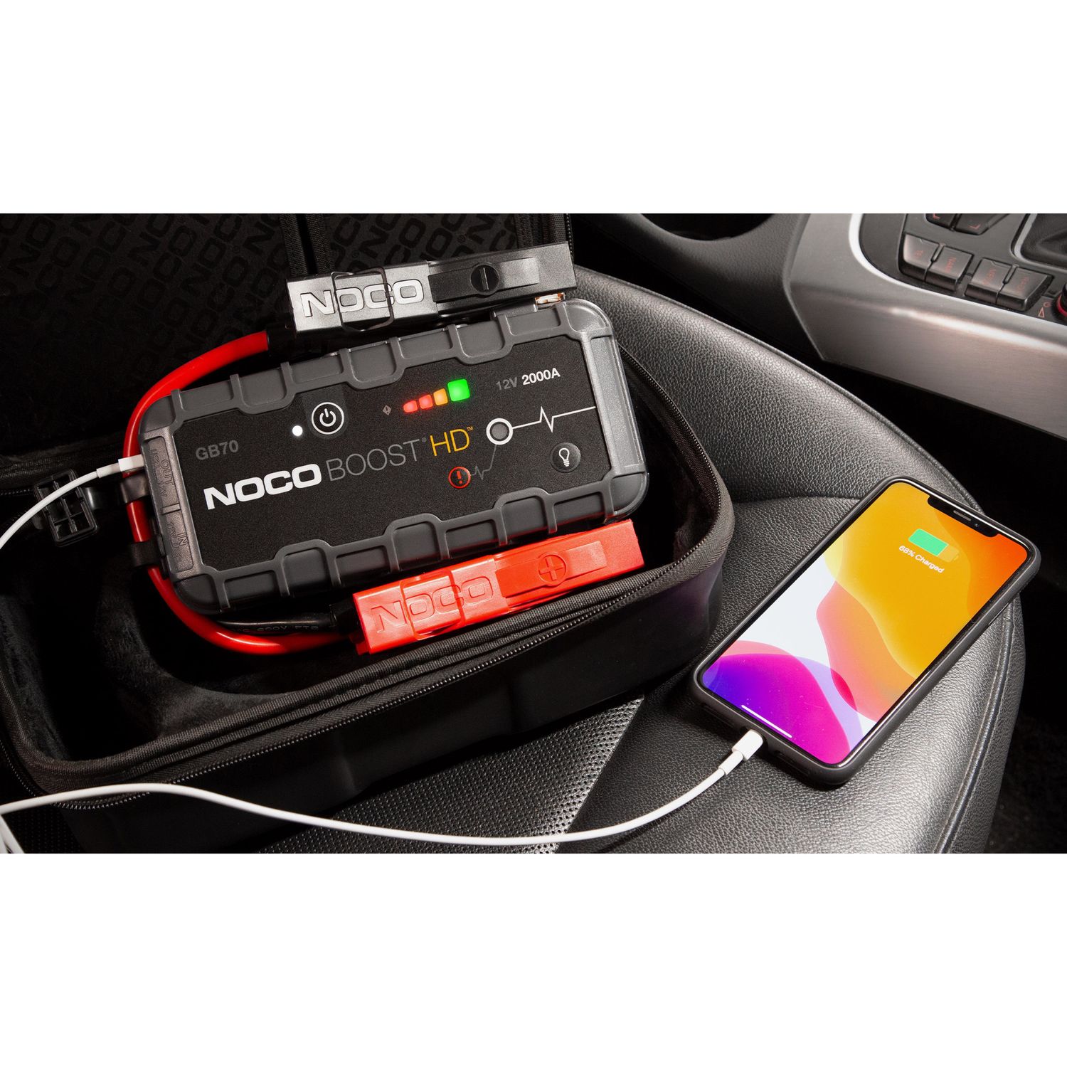 NOCO 2,000 Amps 12 Volt Boost Heavy Duty UltraSafe Lithium Jump Starter GB70