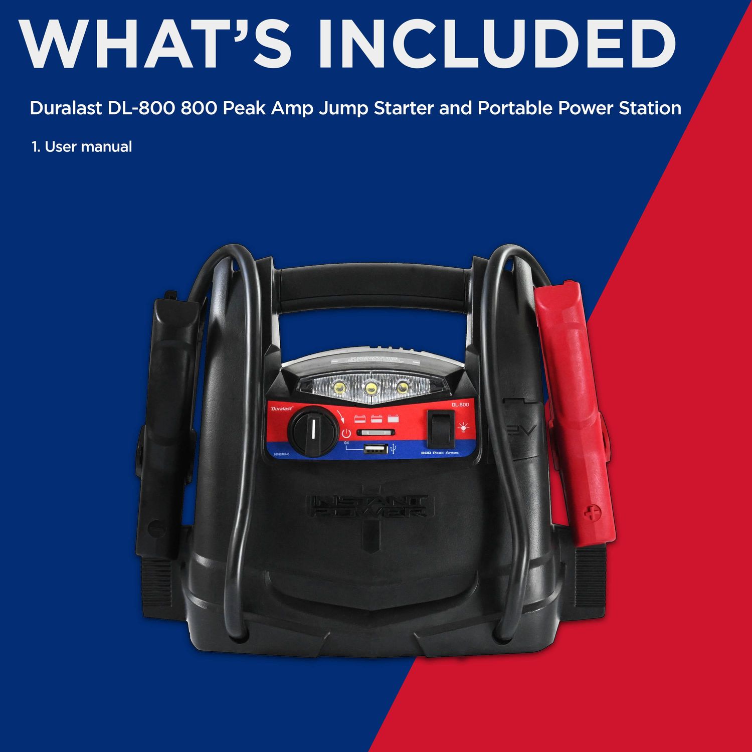 Duralast 800 Amps Portable Battery Jump Starter DL-800