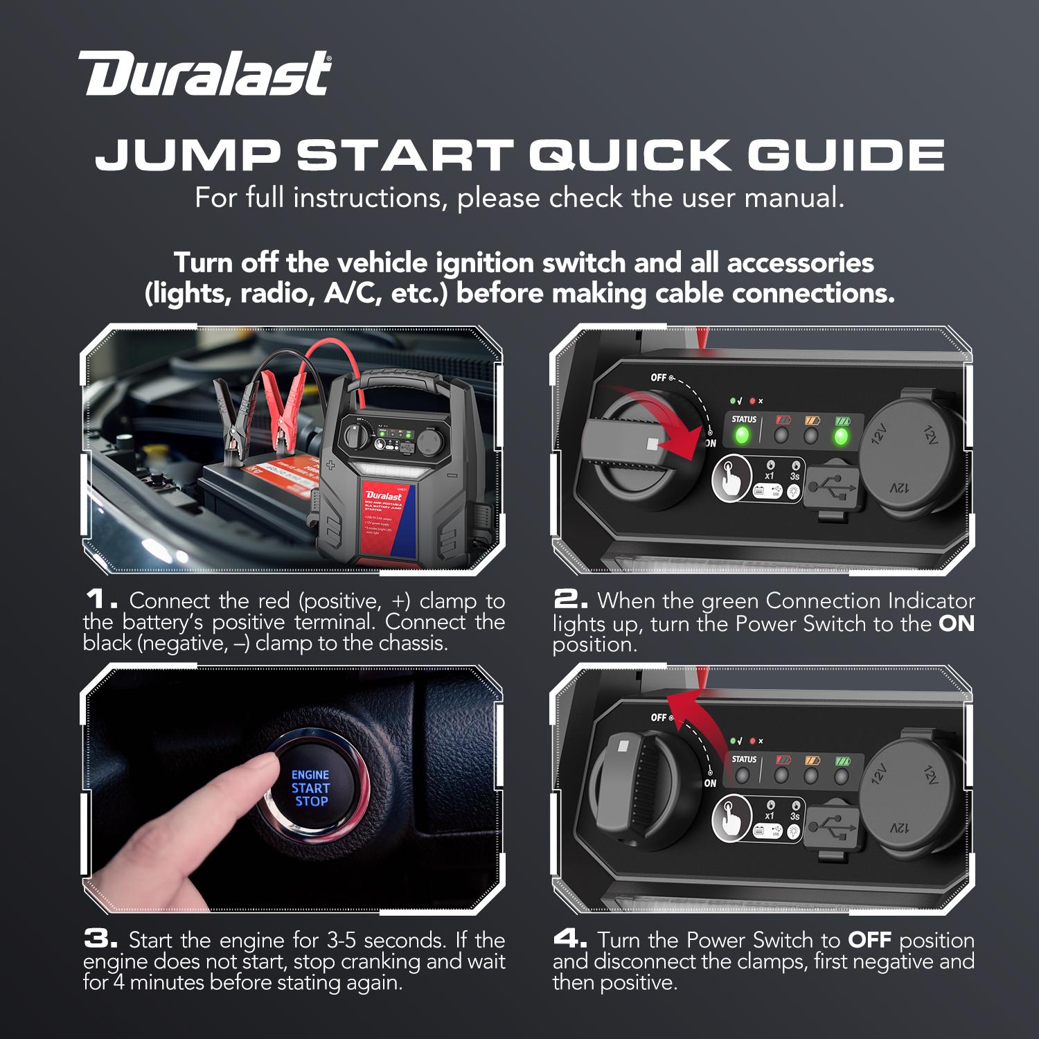 Duralast Vehicle Jump Starter DL800A