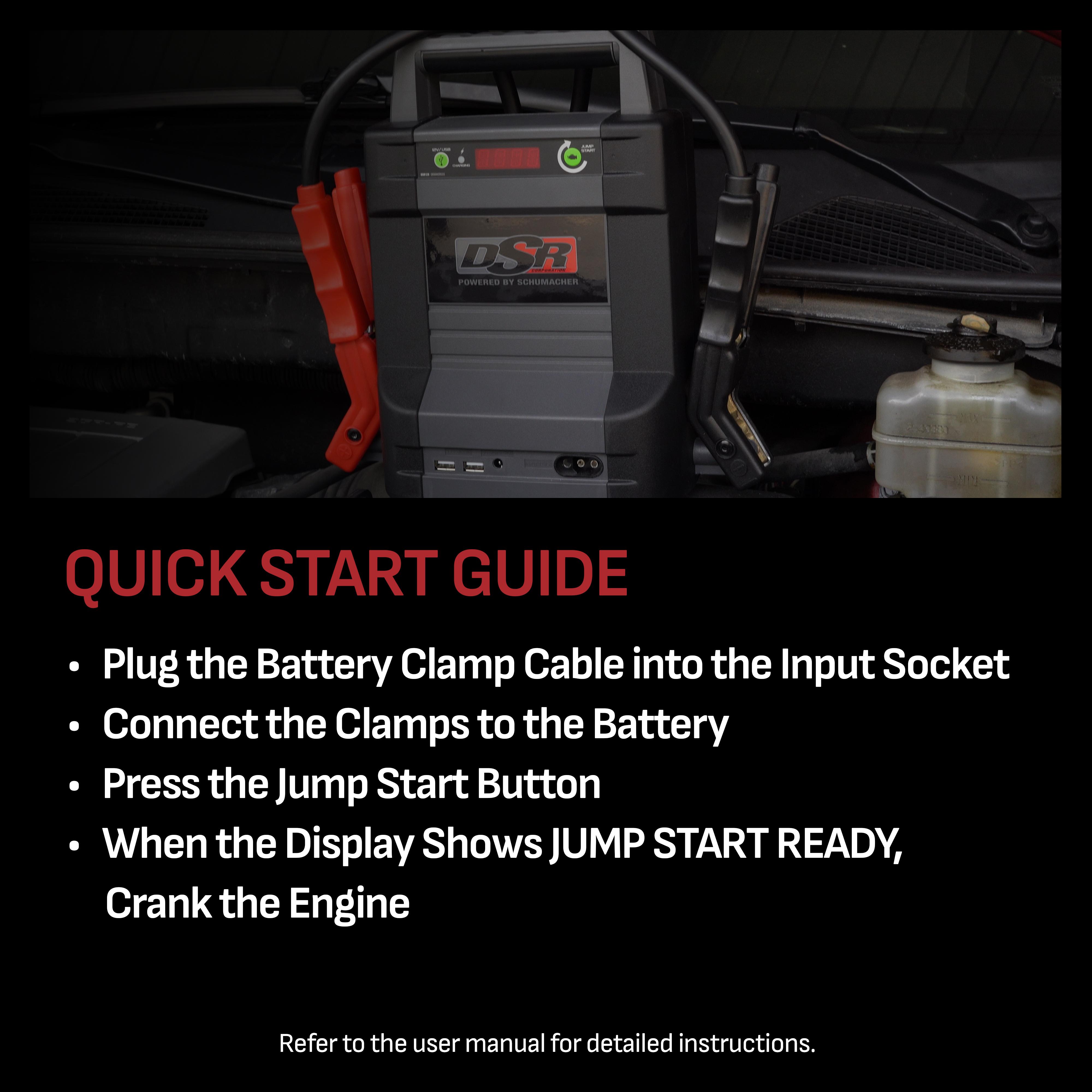 DSR ProSeries 2000 Amps 12 Volt Lithium Ion Jump Starter DSR128