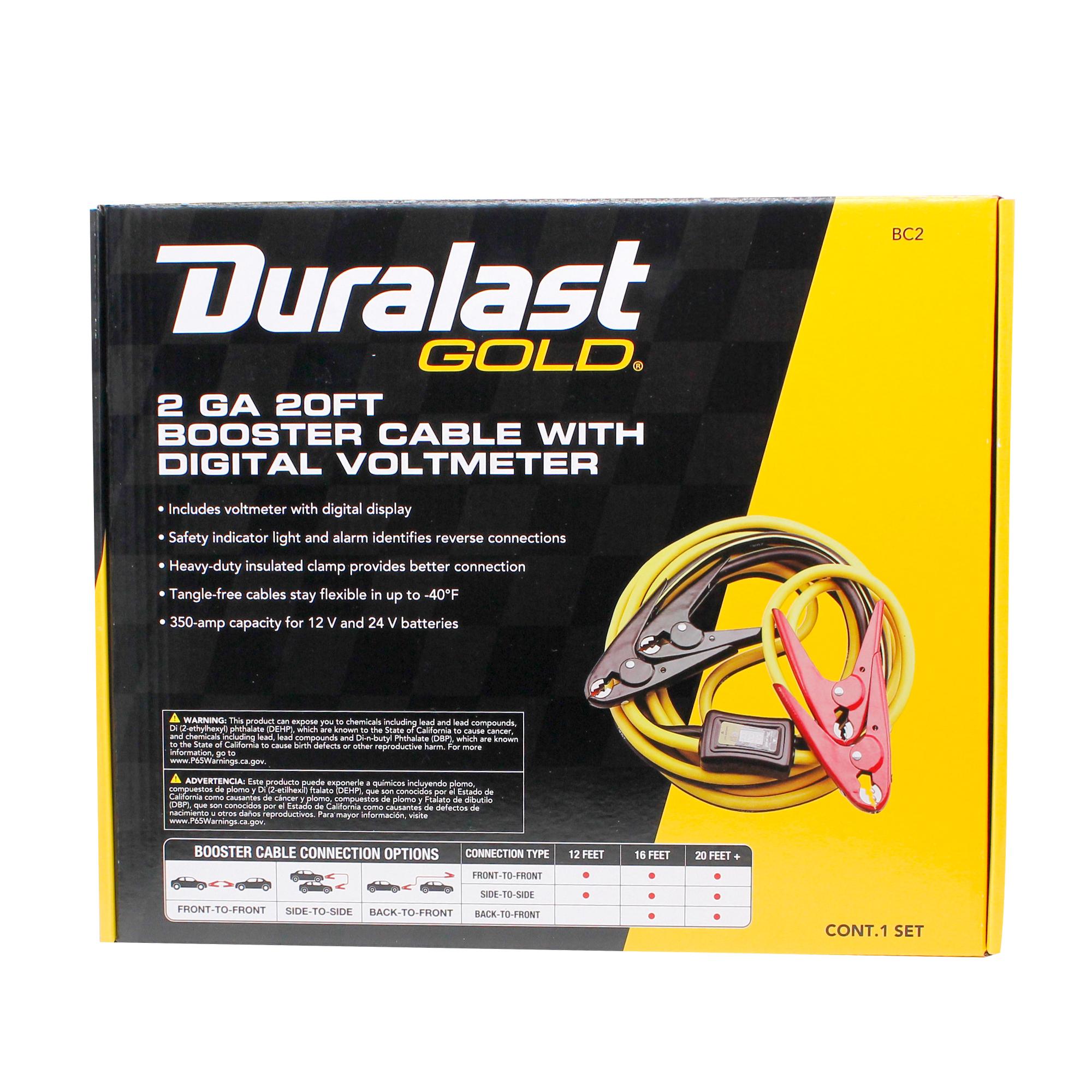 Duralast Gold Battery Booster Cable 20 FT / 2 GA