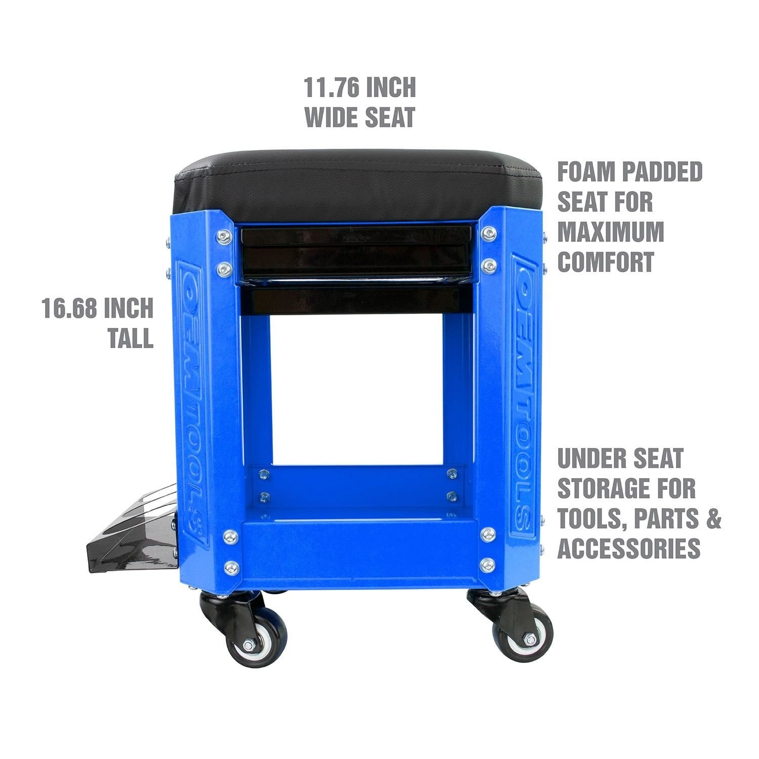 OEMTOOLS 280lbs Blue Workshop Creeper Seat | AutoZone