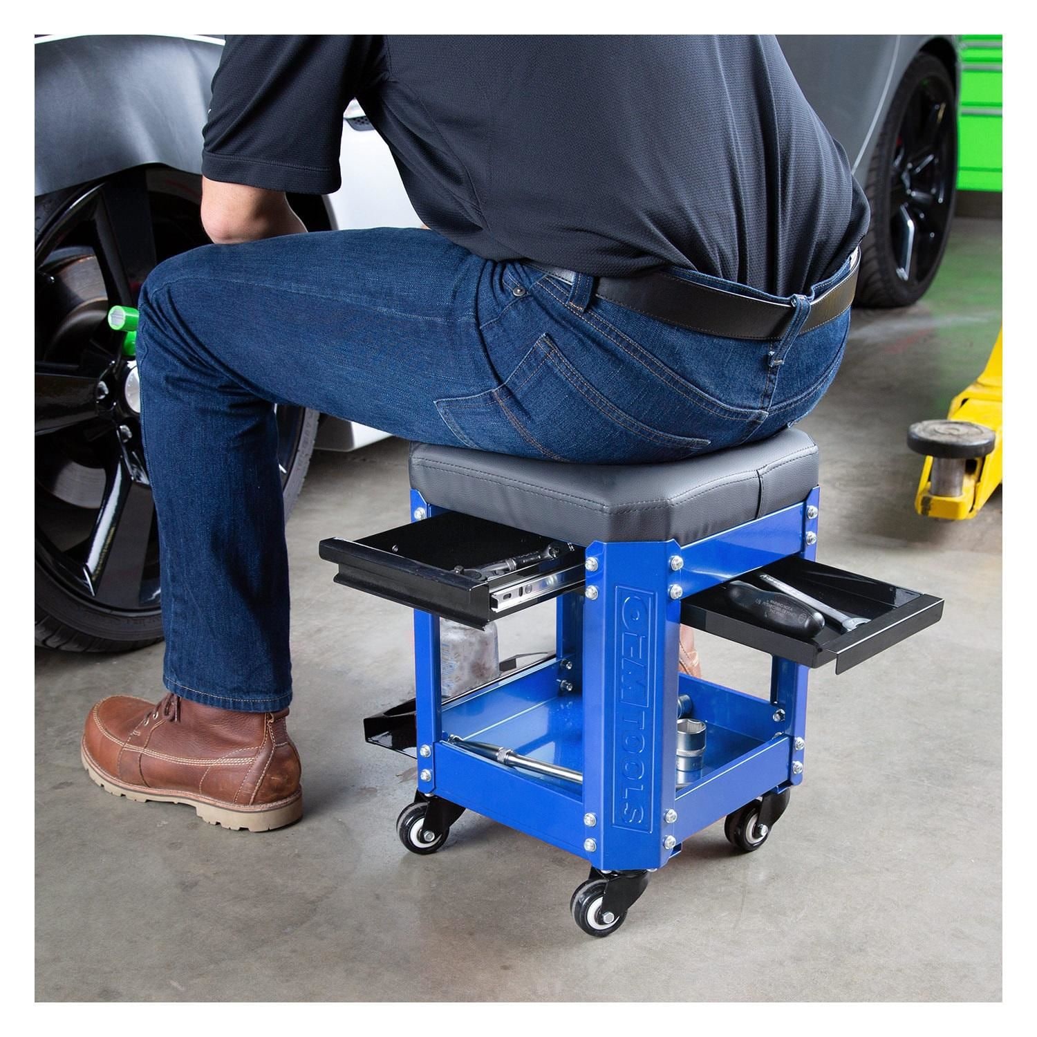 OEMTOOLS 280lbs Blue Workshop Creeper Seat | AutoZone