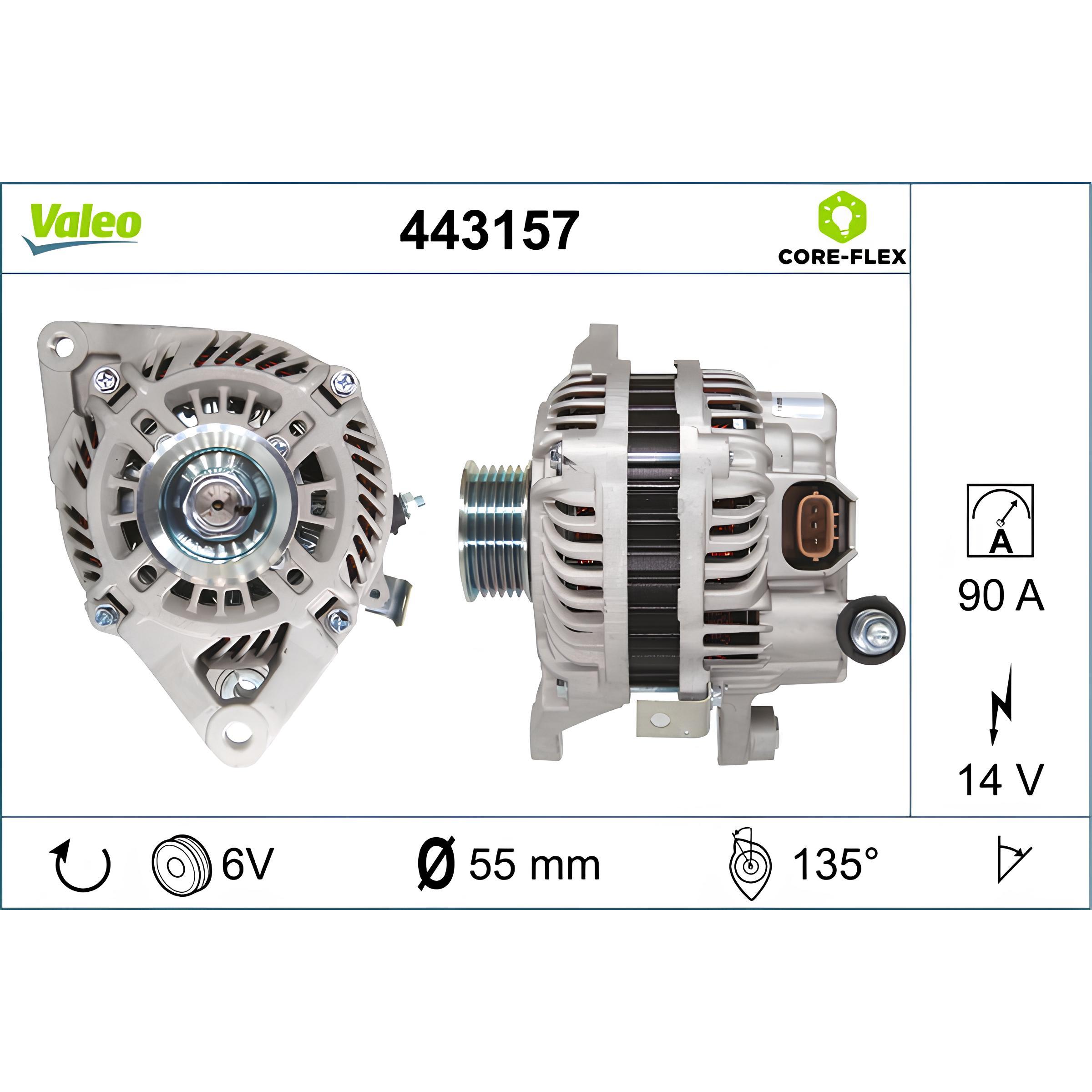 Valeo New Alternator 443157