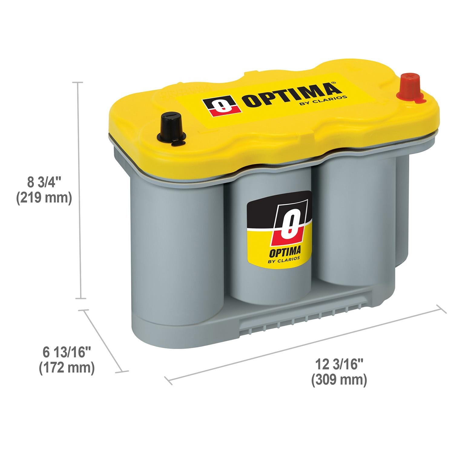 OPTIMA Yellow Top Group Size 27F Absorbed Glass Mat (AGM) Battery