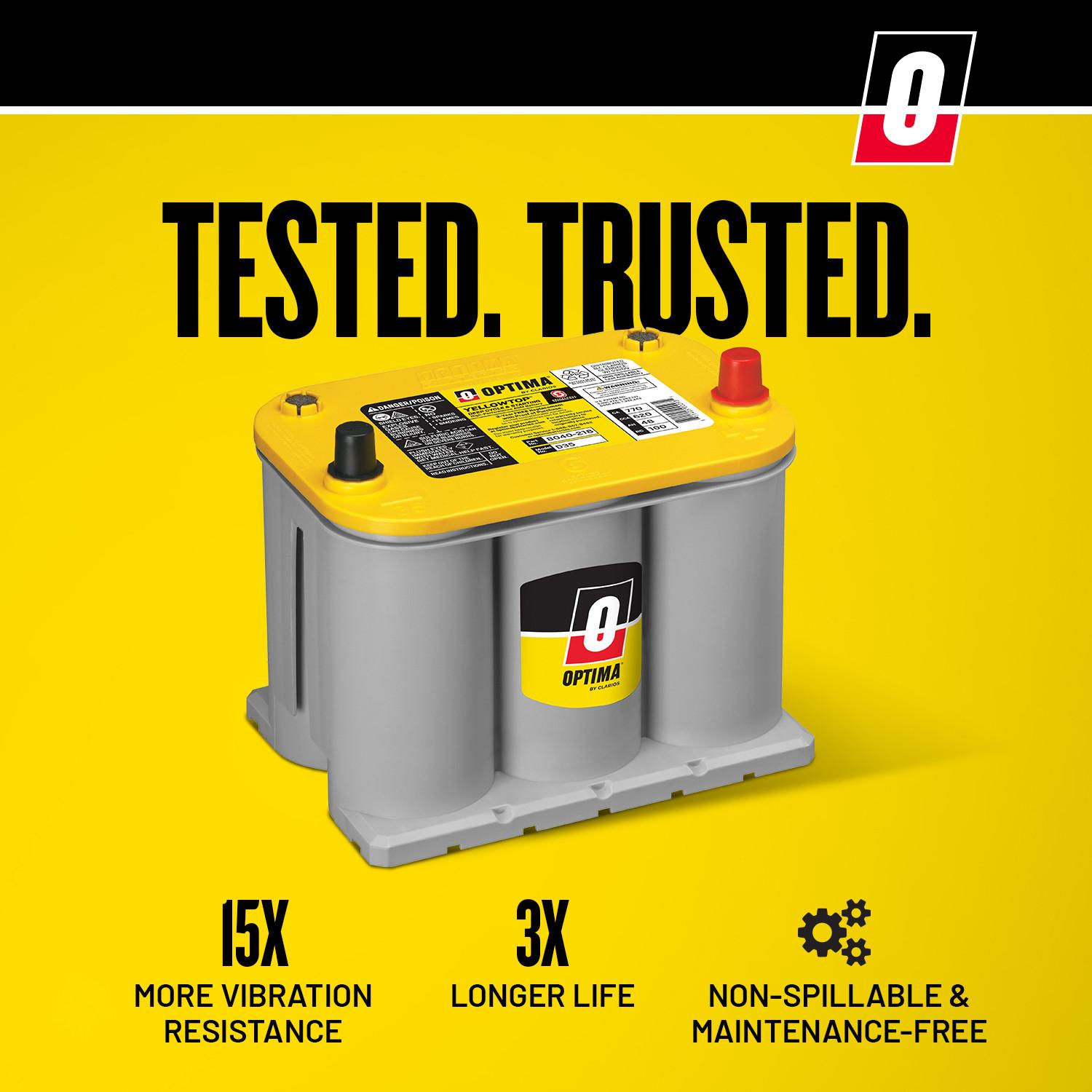 OPTIMA Yellow Top Group Size 35 Absorbed Glass Mat (AGM) Battery