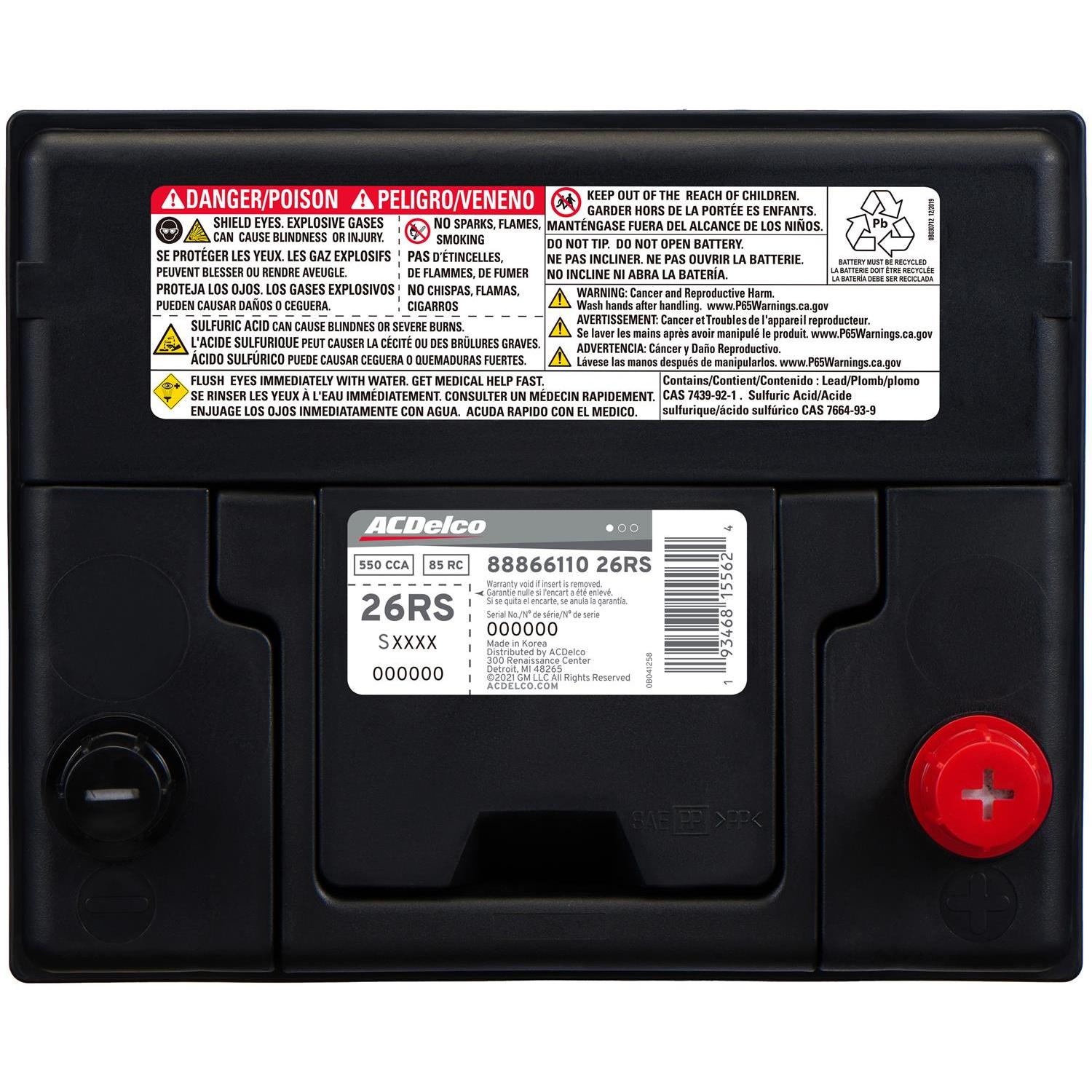 ACDelco Silver Group Size 26 Battery 26RS | AutoZone