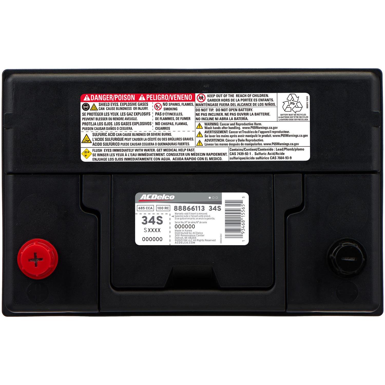 ACDelco Silver Group Size 34 Battery 34S | AutoZone