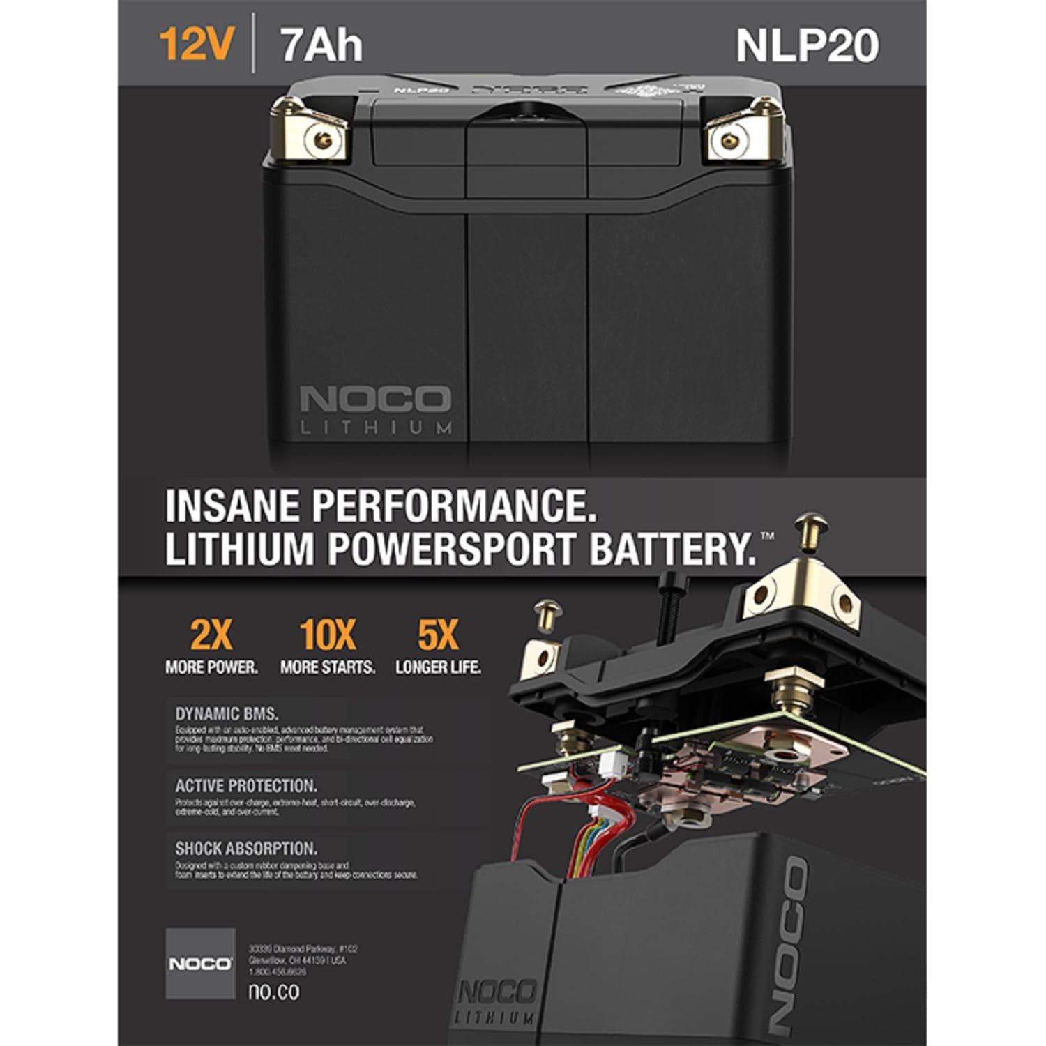 NOCO Group Size 1 Lithium Ion Battery NLP20 | AutoZone
