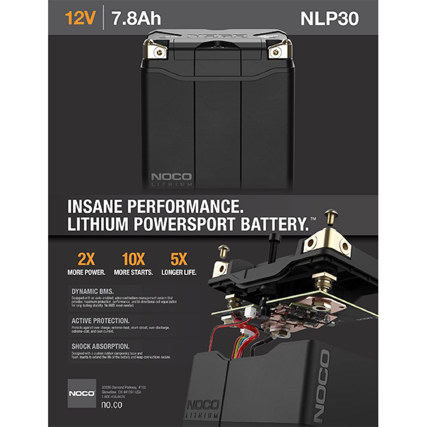 NOCO Group Size 30 Powersport Lithium Ion Battery NLP30 | AutoZone