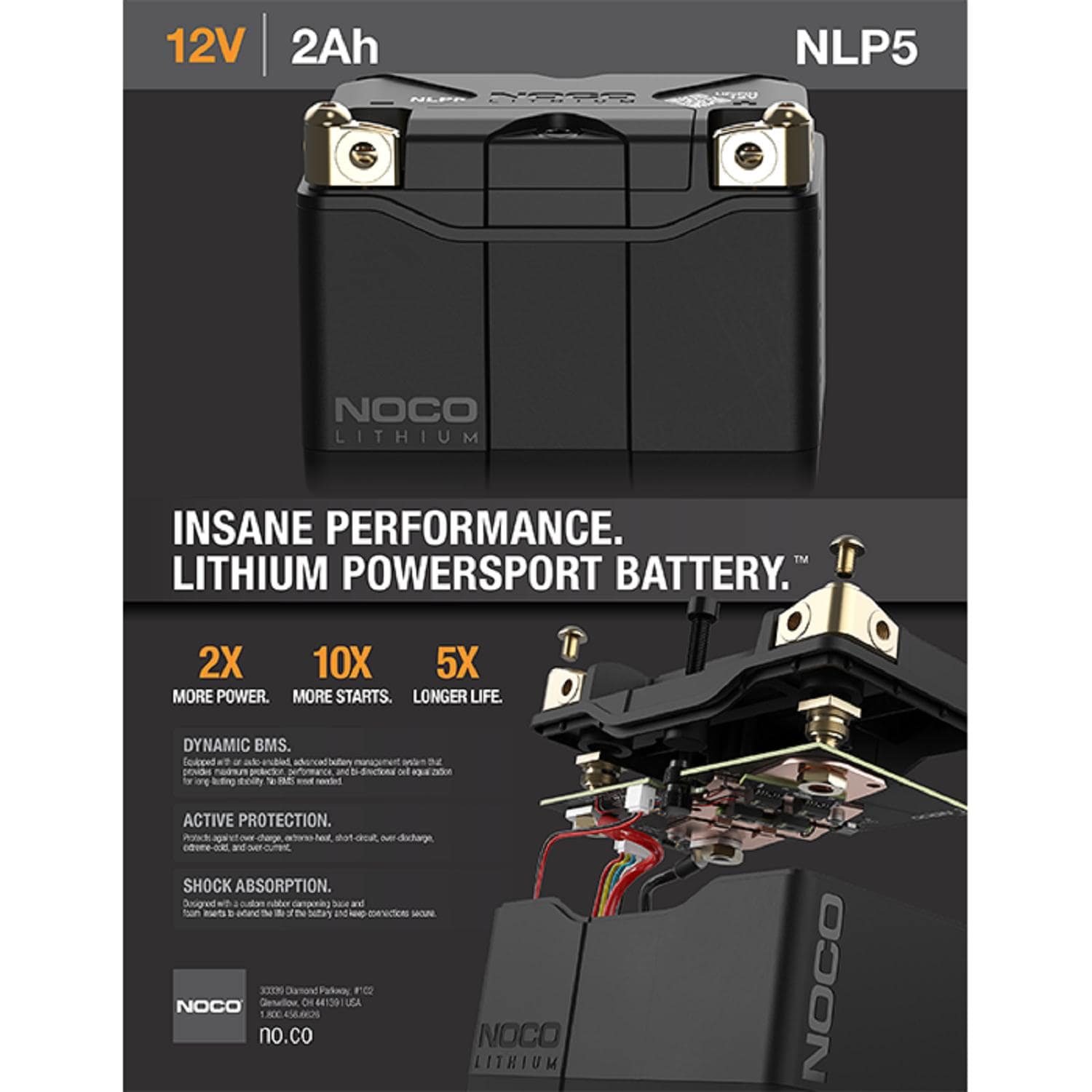 NOCO Group Size 5 Powersport Lithium Ion Battery NLP5 | AutoZone