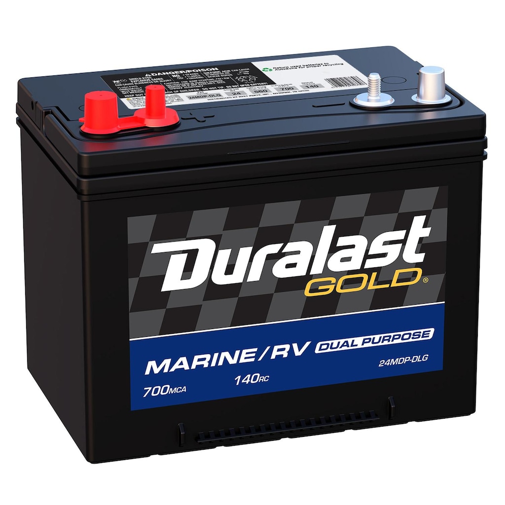 Duralast Gold Group Size 24 Marine/RV Dual Purpose Battery 24MDP-DLG ...