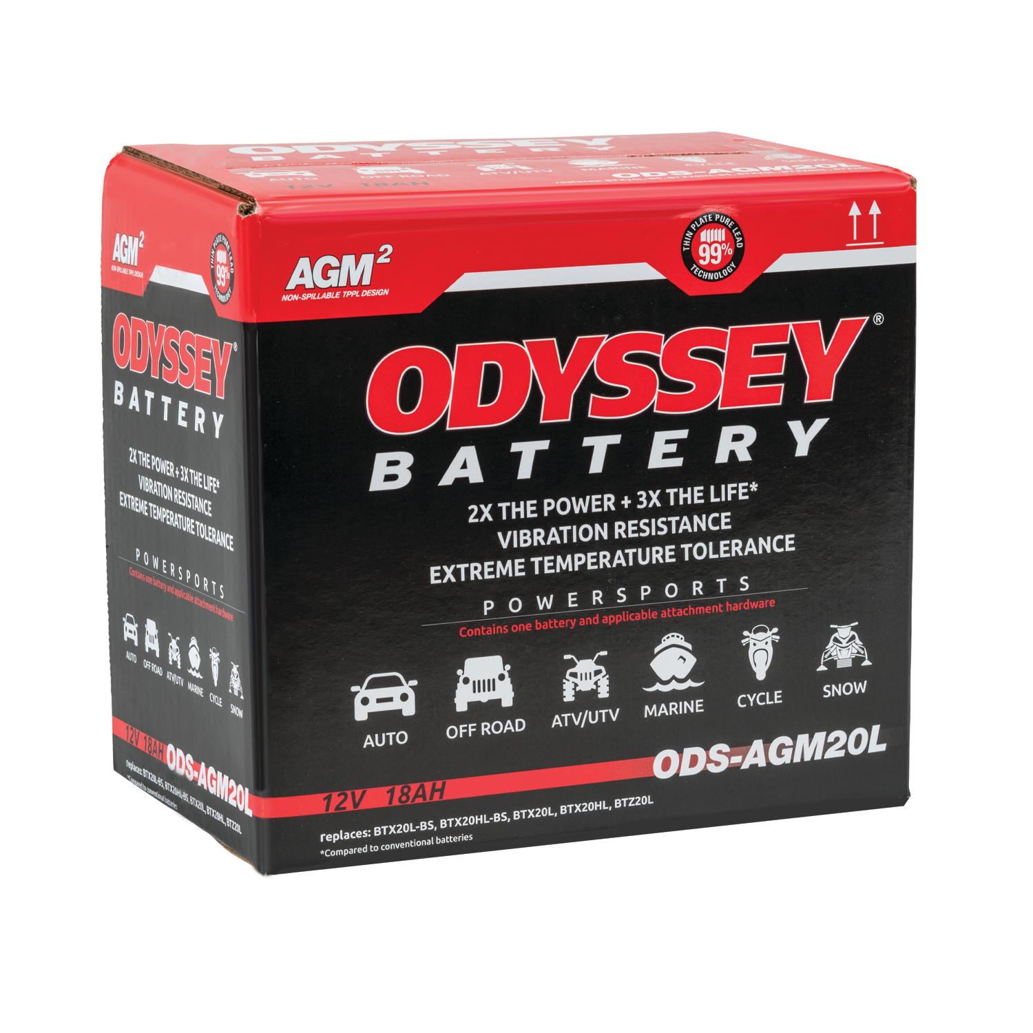 Odyssey Extreme Group Size U1R Powersport Absorbed Glass Mat (AGM