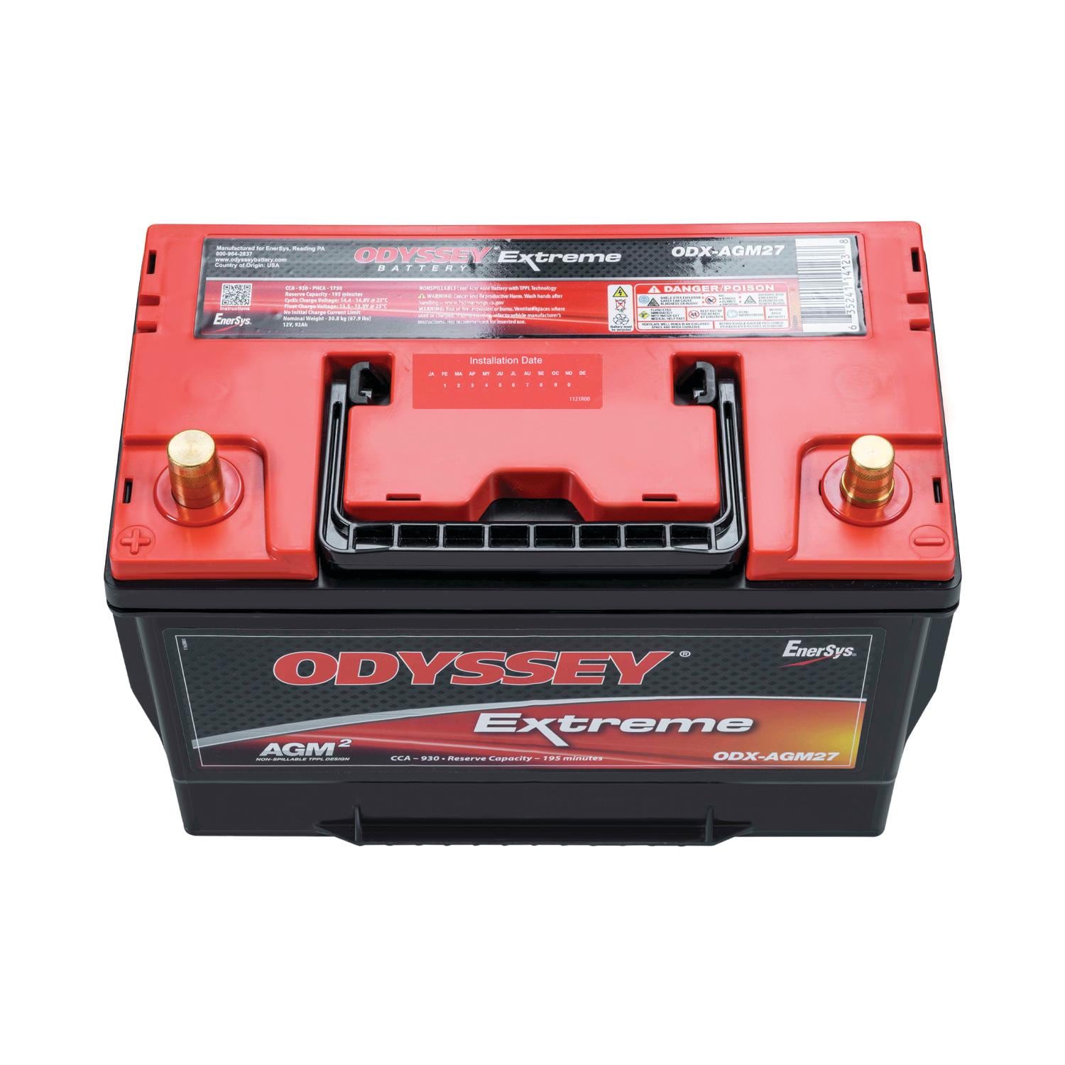 Odyssey Extreme Group Size 27 Absorbed Glass Mat (AGM) Battery ODX