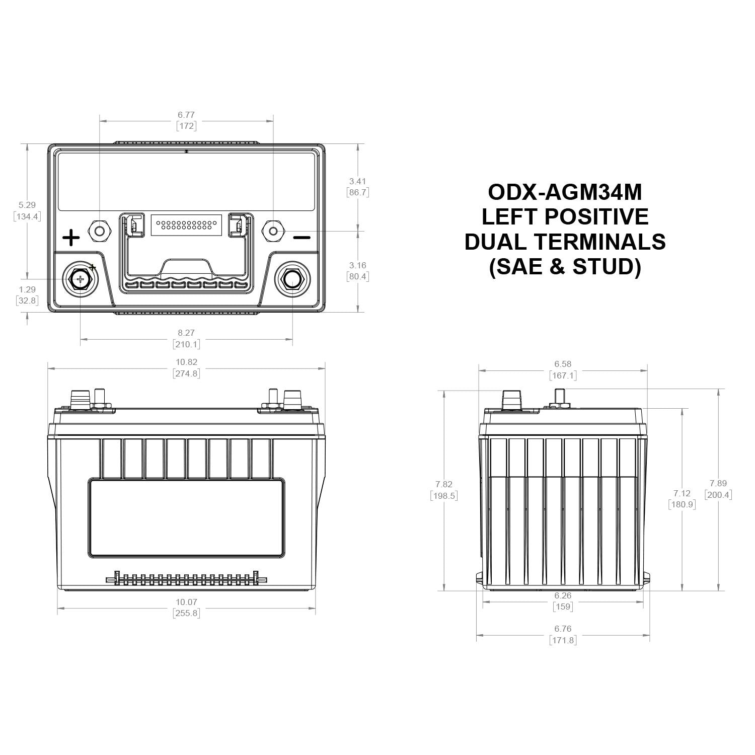 Odyssey Extreme AGM Battery 34 / Group Size Marine Marine/RV Dual