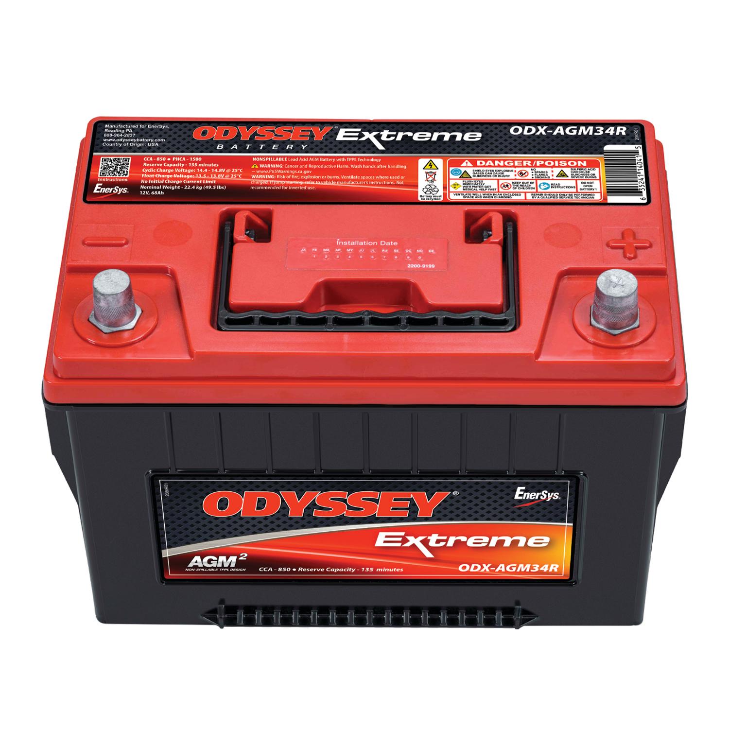 Odyssey Extreme Group Size 34 Absorbed Glass Mat (AGM) Battery ODX