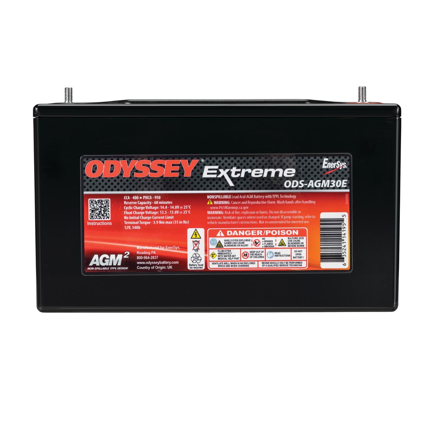 Odyssey Extreme AGM Battery BCI Group Size 400 CCA PC950 | AutoZone