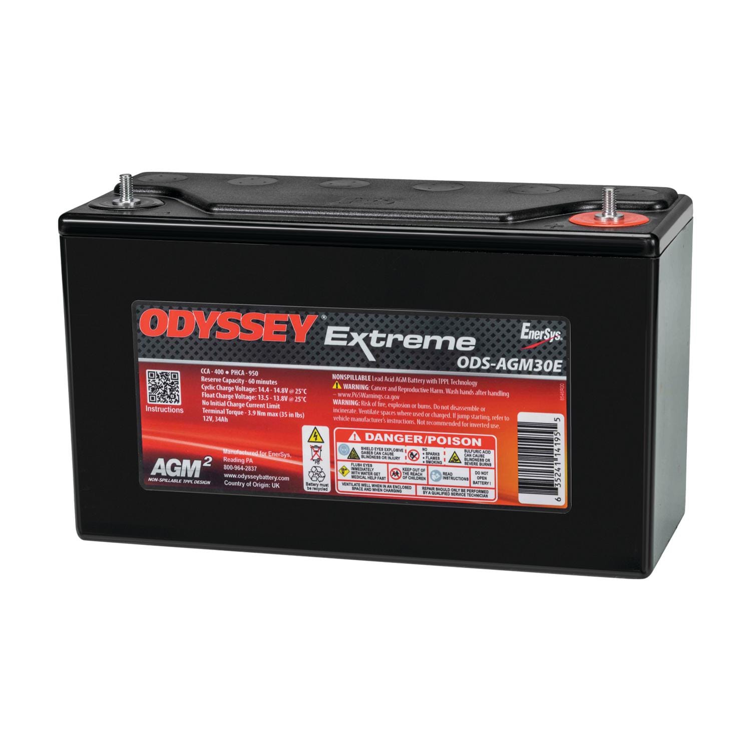 Odyssey Extreme AGM Battery BCI Group Size 400 CCA PC950 | AutoZone