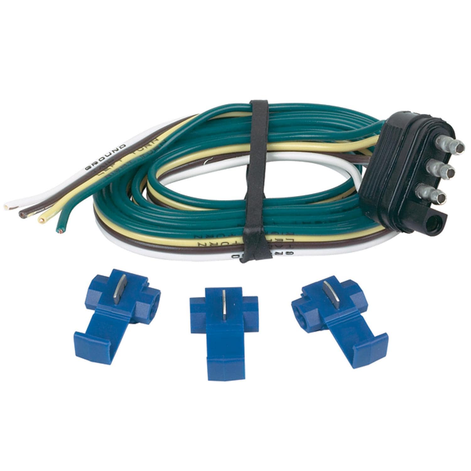 Curt Powered Tail Light Converter W/ 4-Way Flat Trailer Connector And Install Kit CURT Custom