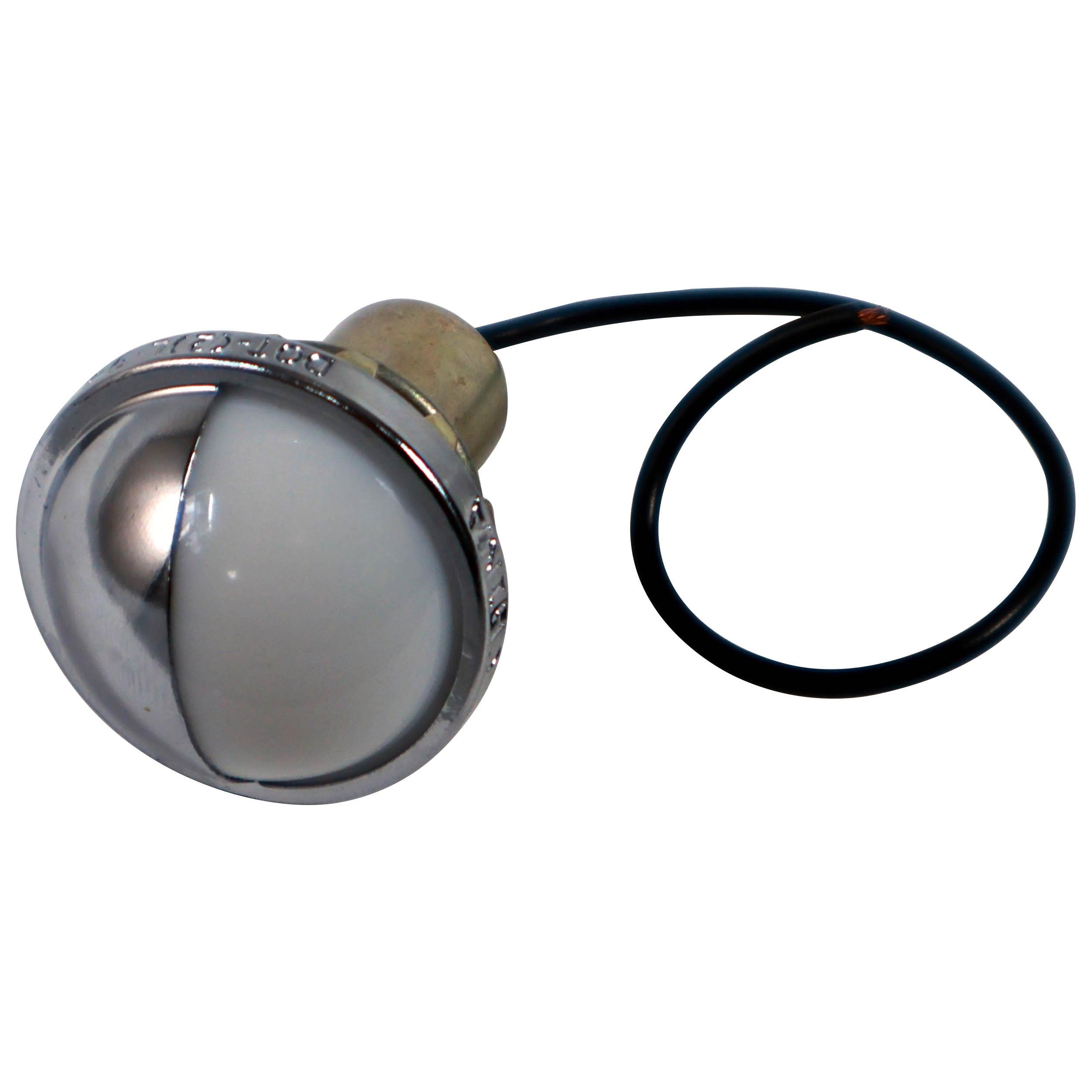 Peterson Chrome 2.1in x 1.52in Oblong Incandescent License Light