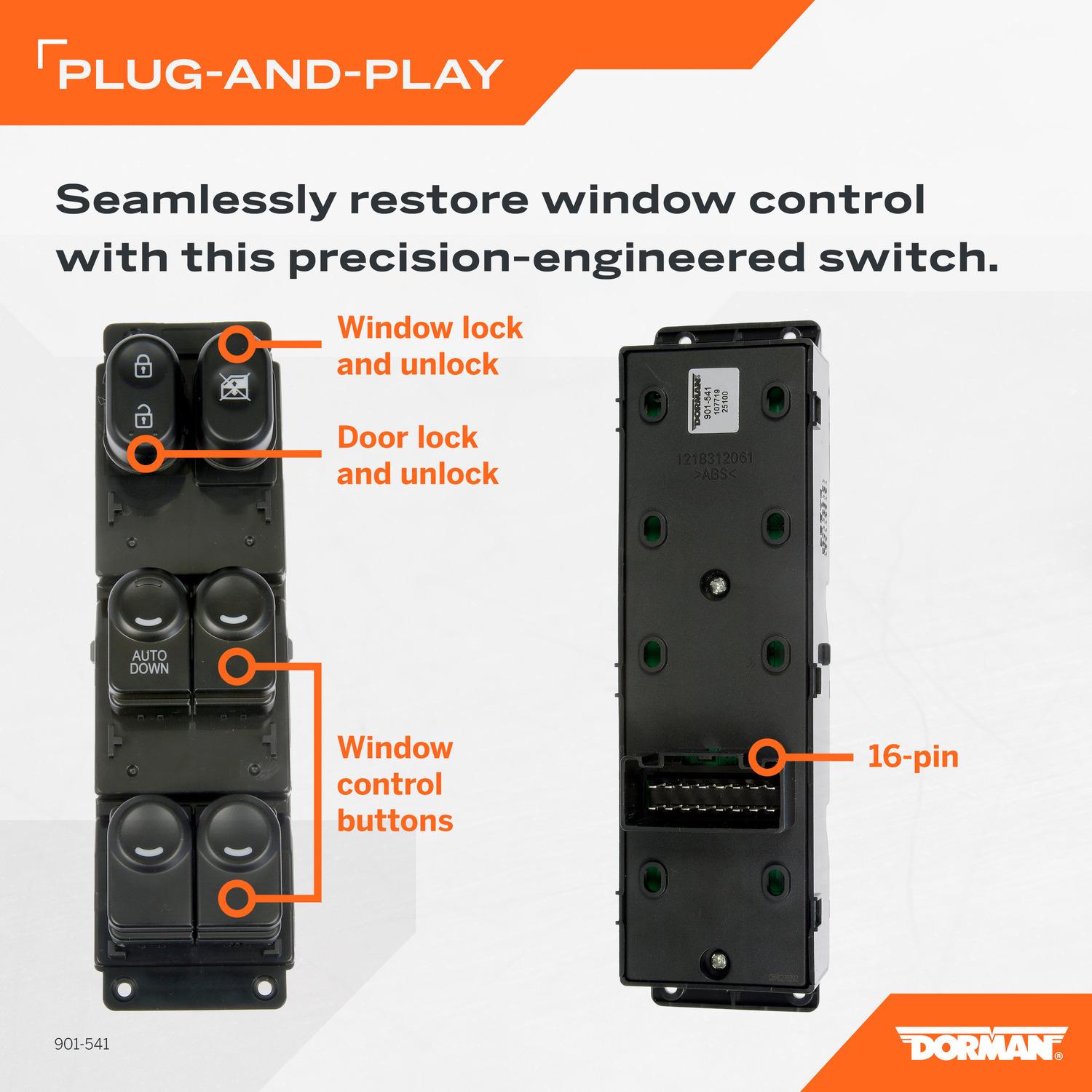 Dorman - OE Solutions Door Window Switch 901-541 | AutoZone Dorman - OE Solutions Door Window Switch 901-541 | AutoZone