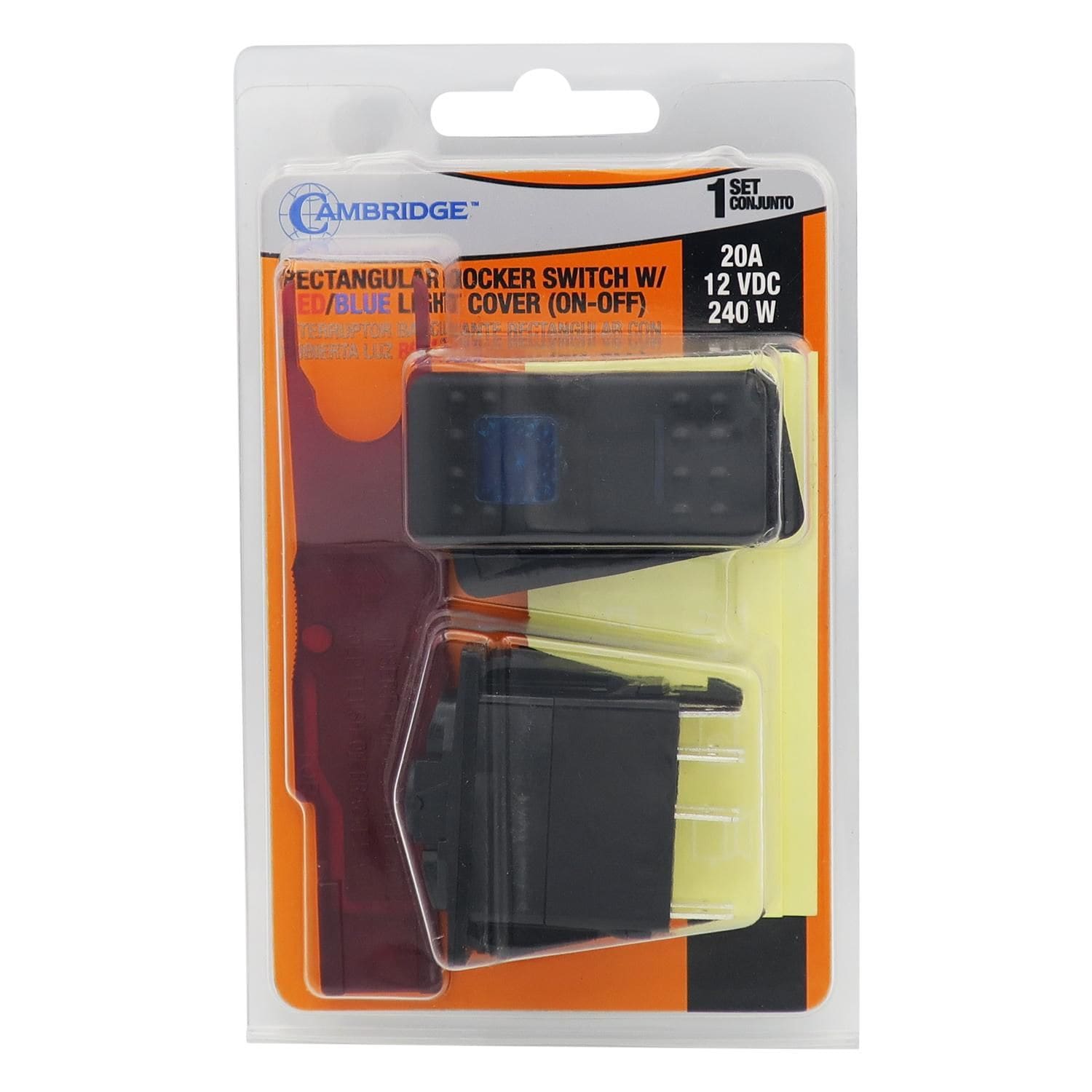 Cambridge 20 Amps Red and Blue Glow Rocker Switch | AutoZone