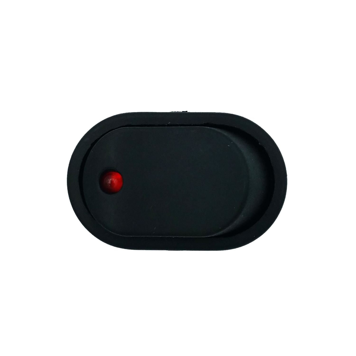 Cambridge 30 Amps Black Oblong with Red LED Glow Rocker Switch