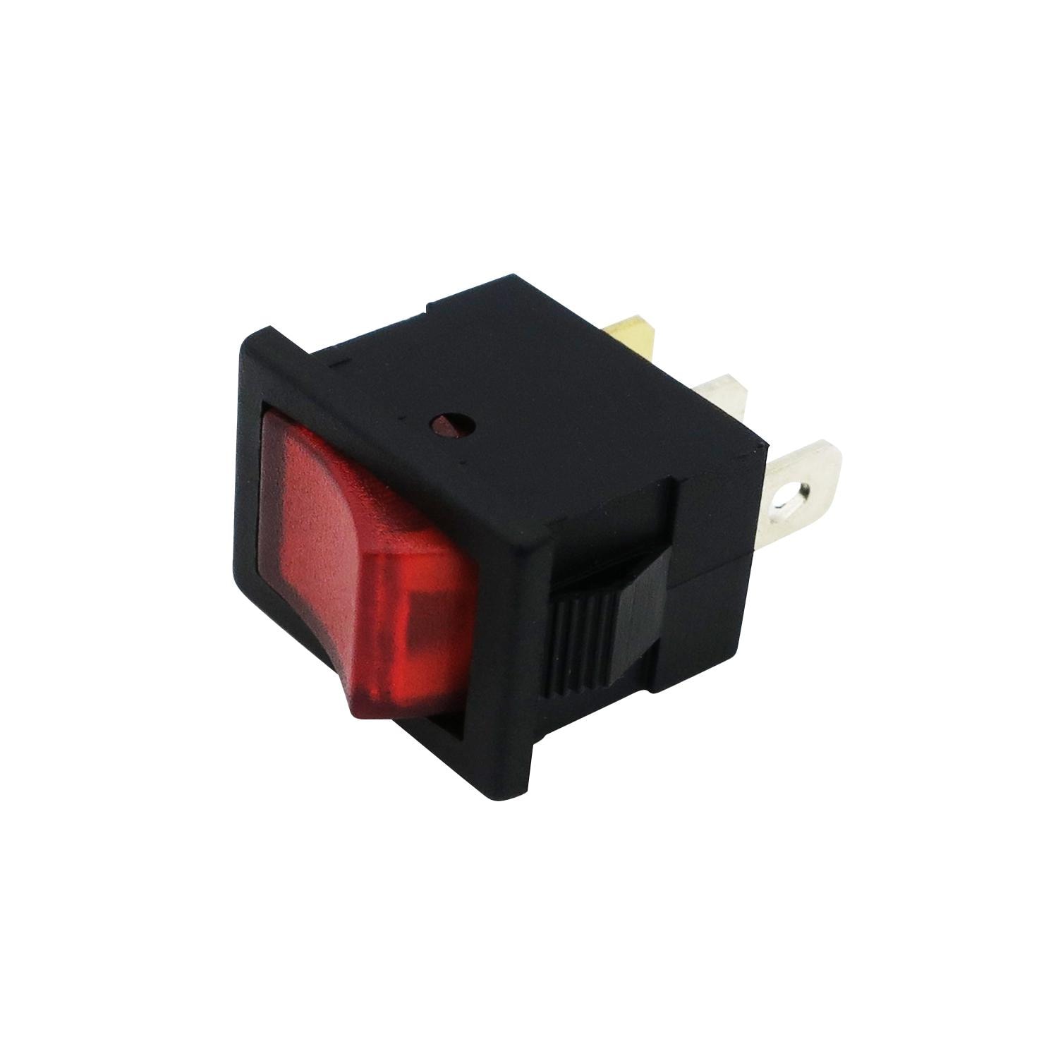 Cambridge 15 Amps MINI Black with Red Glow Rocker Switch | AutoZone