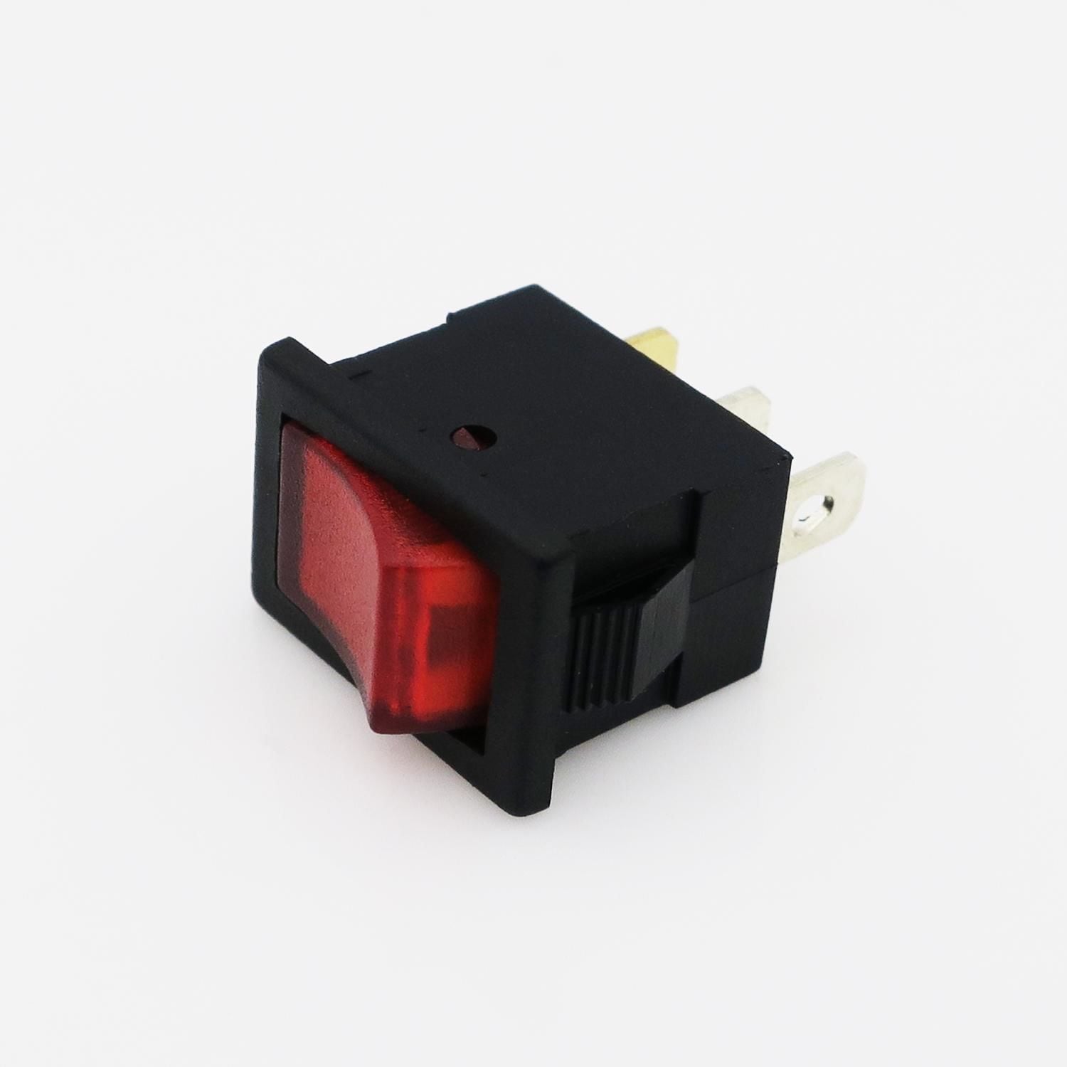 Cambridge 15 Amps MINI Black with Red Glow Rocker Switch | AutoZone
