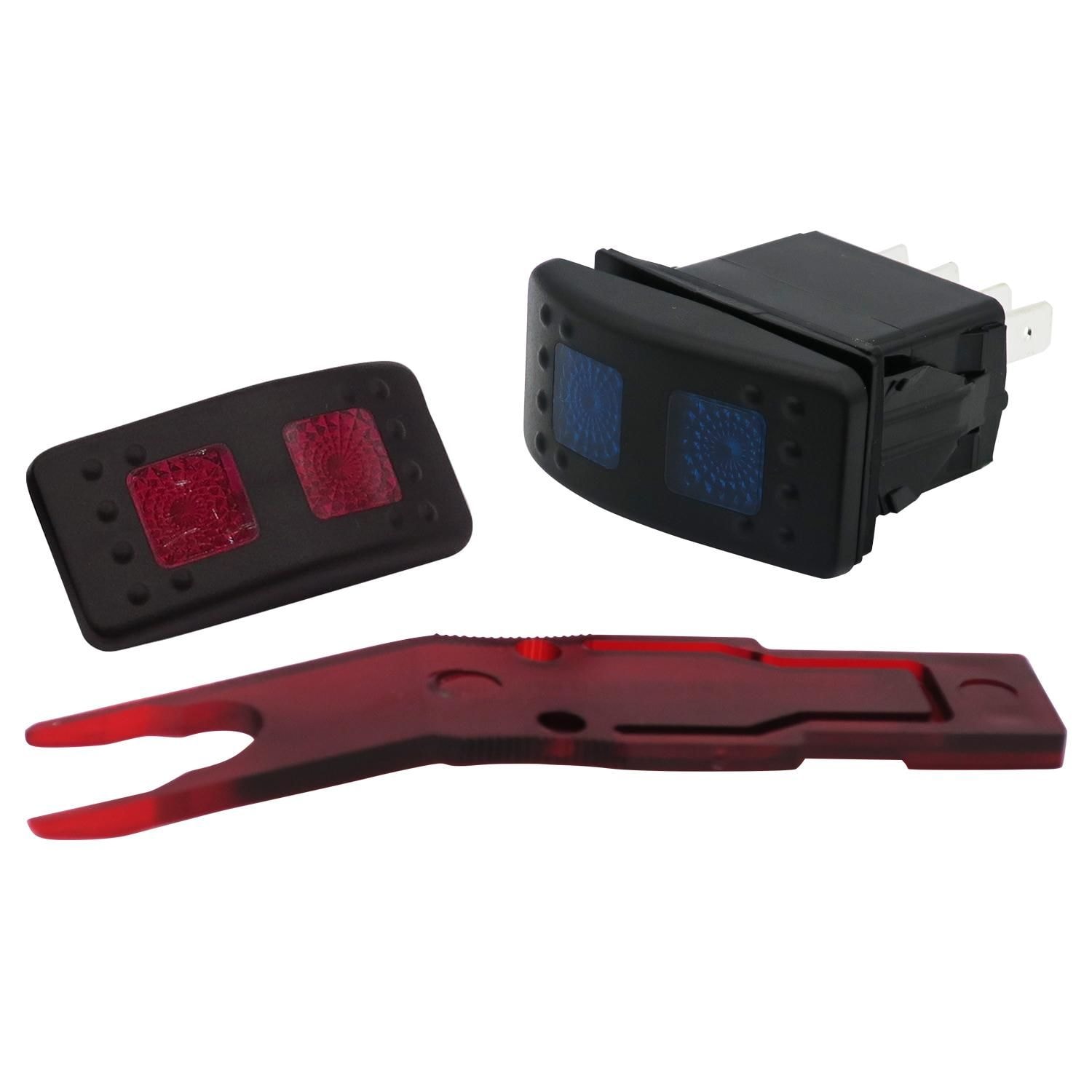 Cambridge 20 Amps 3 position Red and Blue Glow Rocker Switch