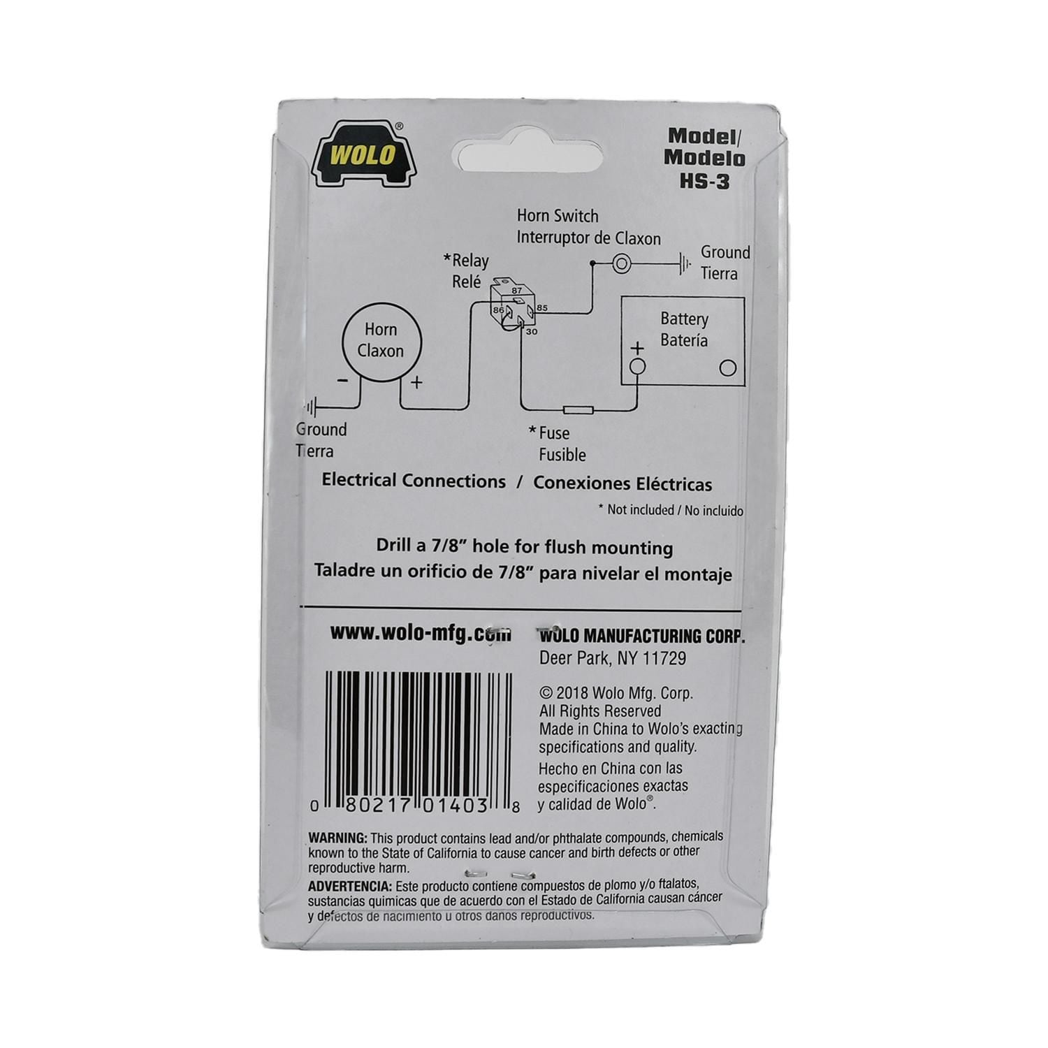 Wolo Starter Solenoid Switch HS-3