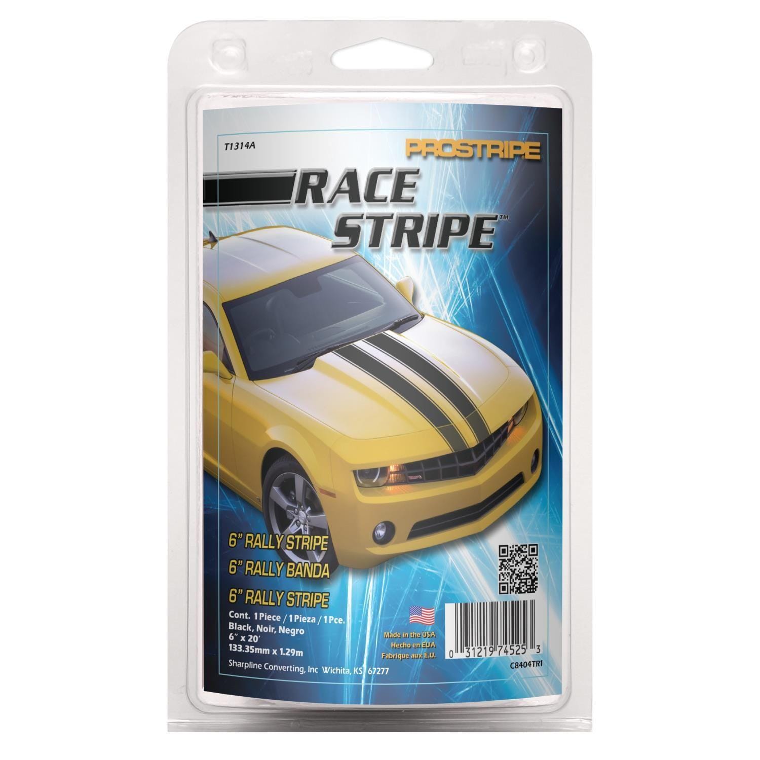 Prostripe Black 6in X 20ft Race Stripe | AutoZone