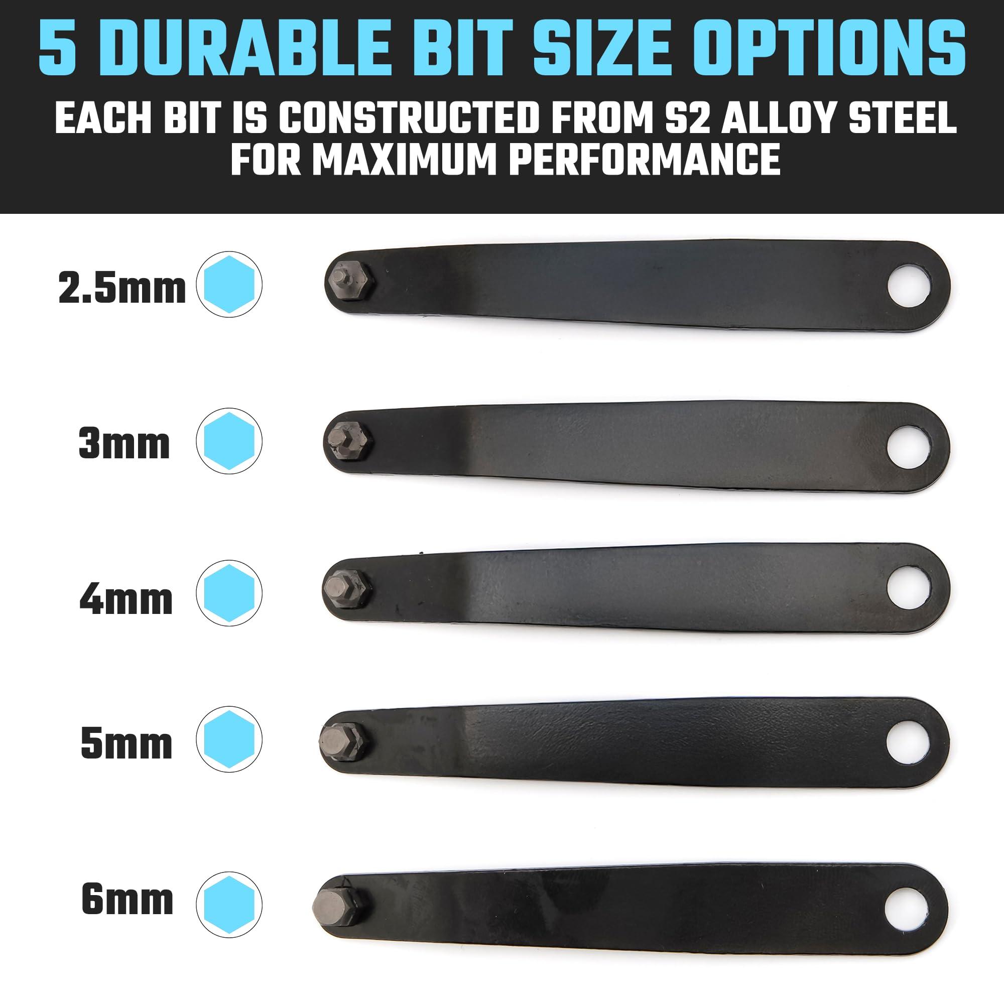 NEIKO S2 Steel, Metric, Allen Bit, Ultra Low Profile Offset