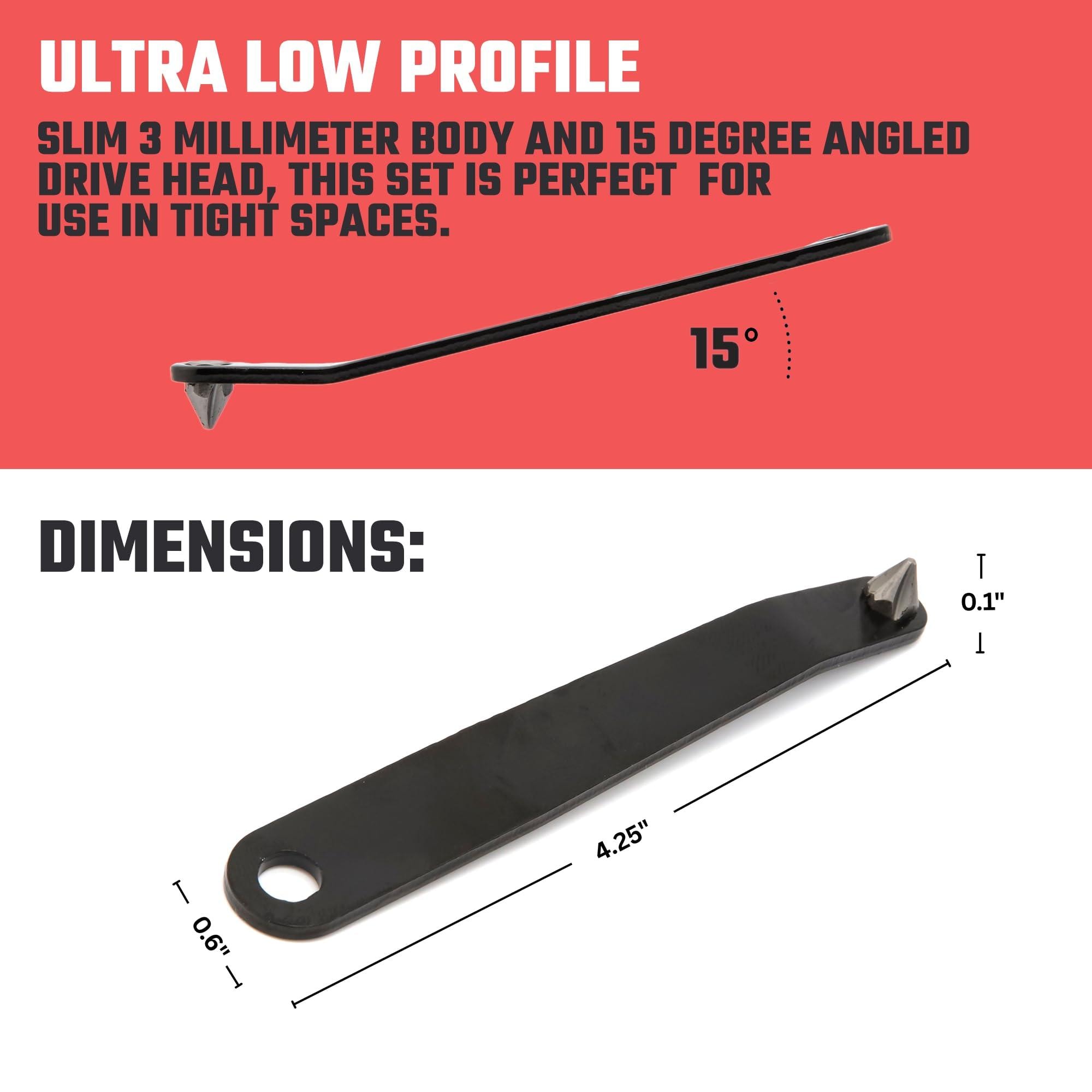 nikoko NEIKO 10mm Depth, S2 Steel, SAE, Ultra Low Profile Offset