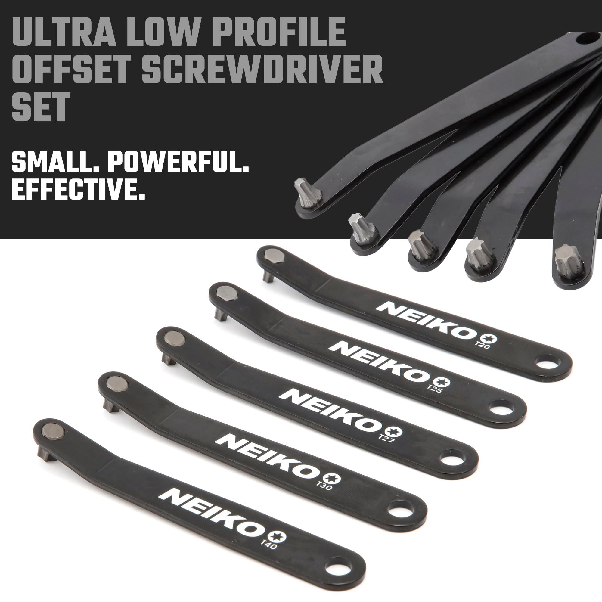 NEIKO 10mm Bit Depth, S2 Steel, Ultra Low Profile Offset
