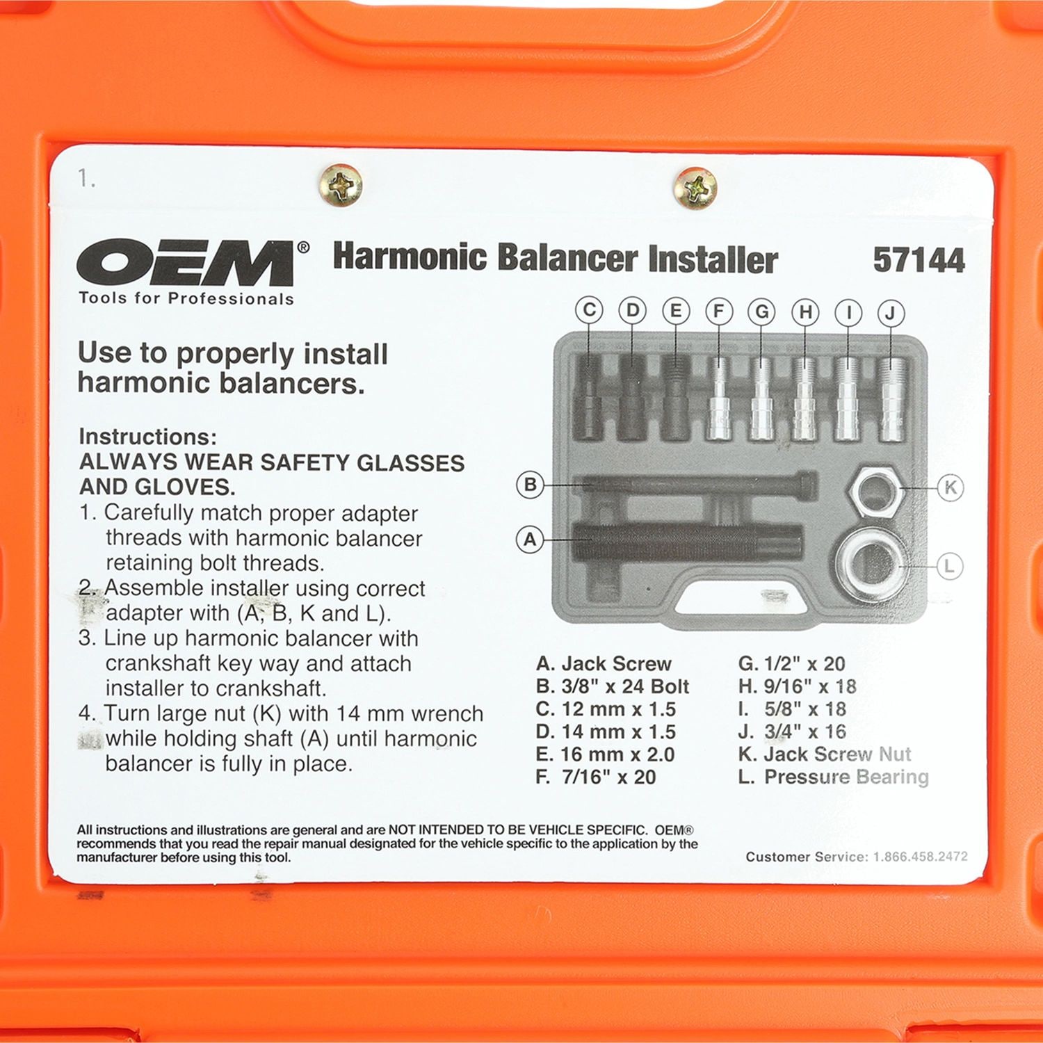 OEMTOOLS Crankshaft Damper and Harmonic Balancer Installer Kit