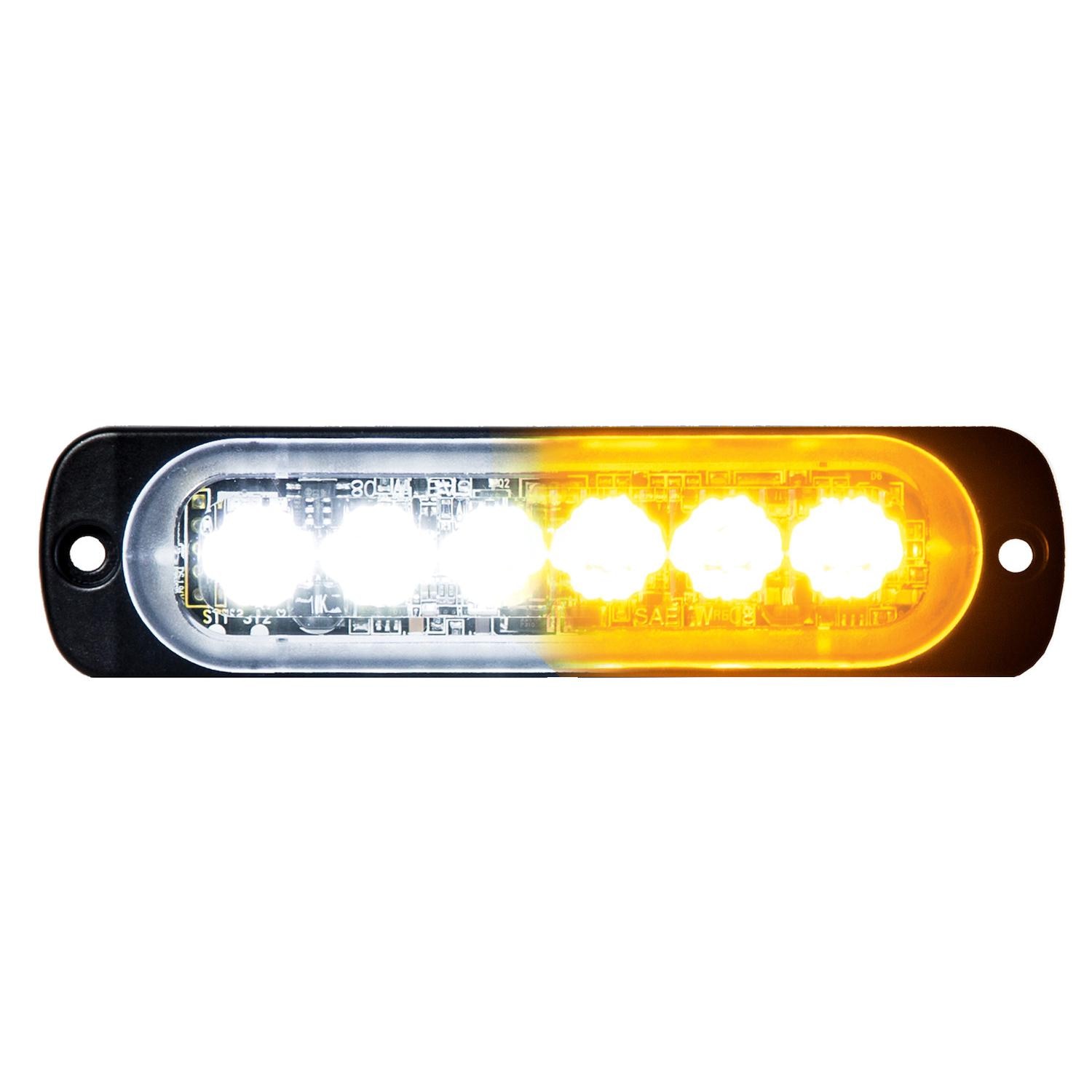 Buyers Products Amber/Clear 4.5in Thin Horizontal LED Strobe Light ...