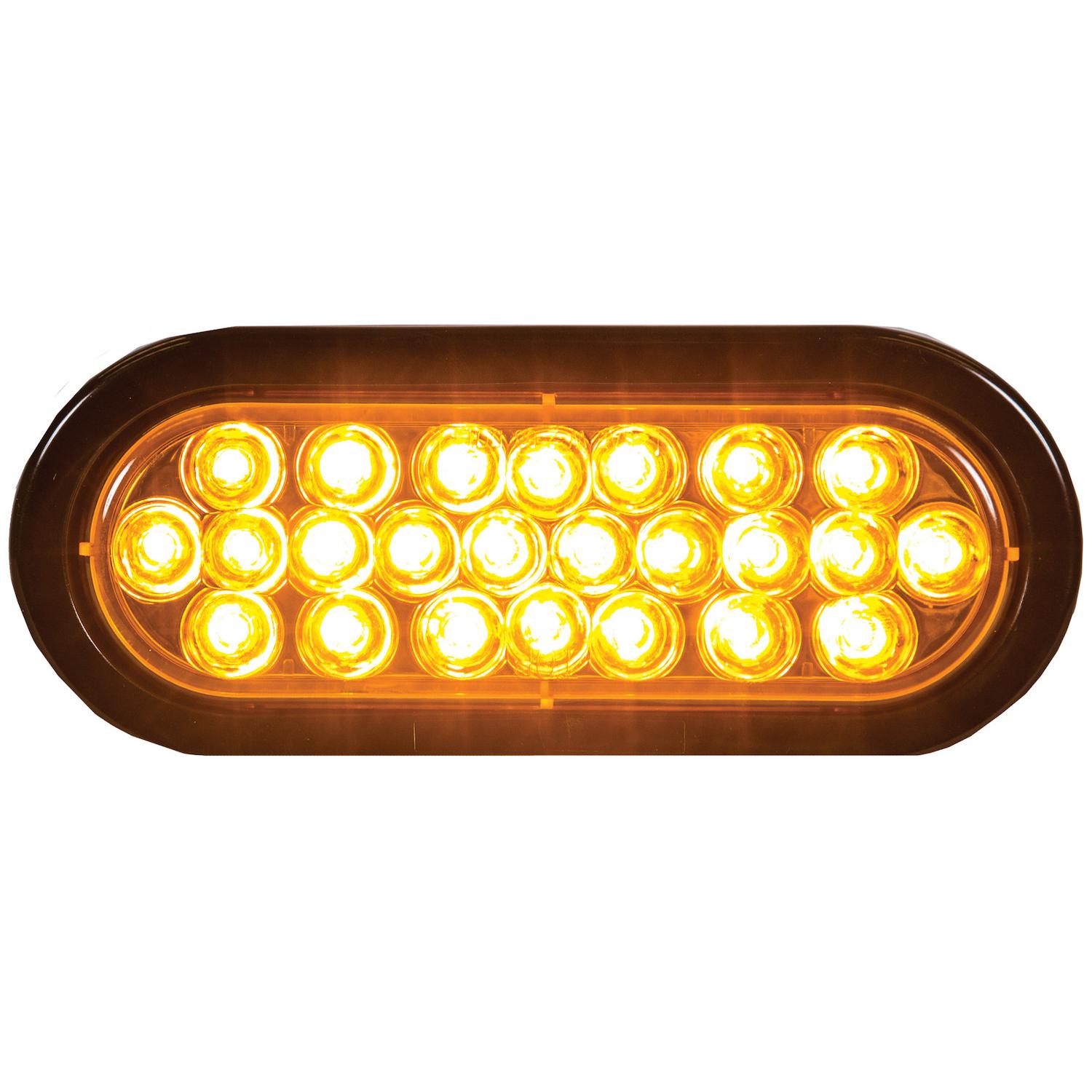 Buyers Products Amber 6in Oval Recessed Strobe Light with 24 LED