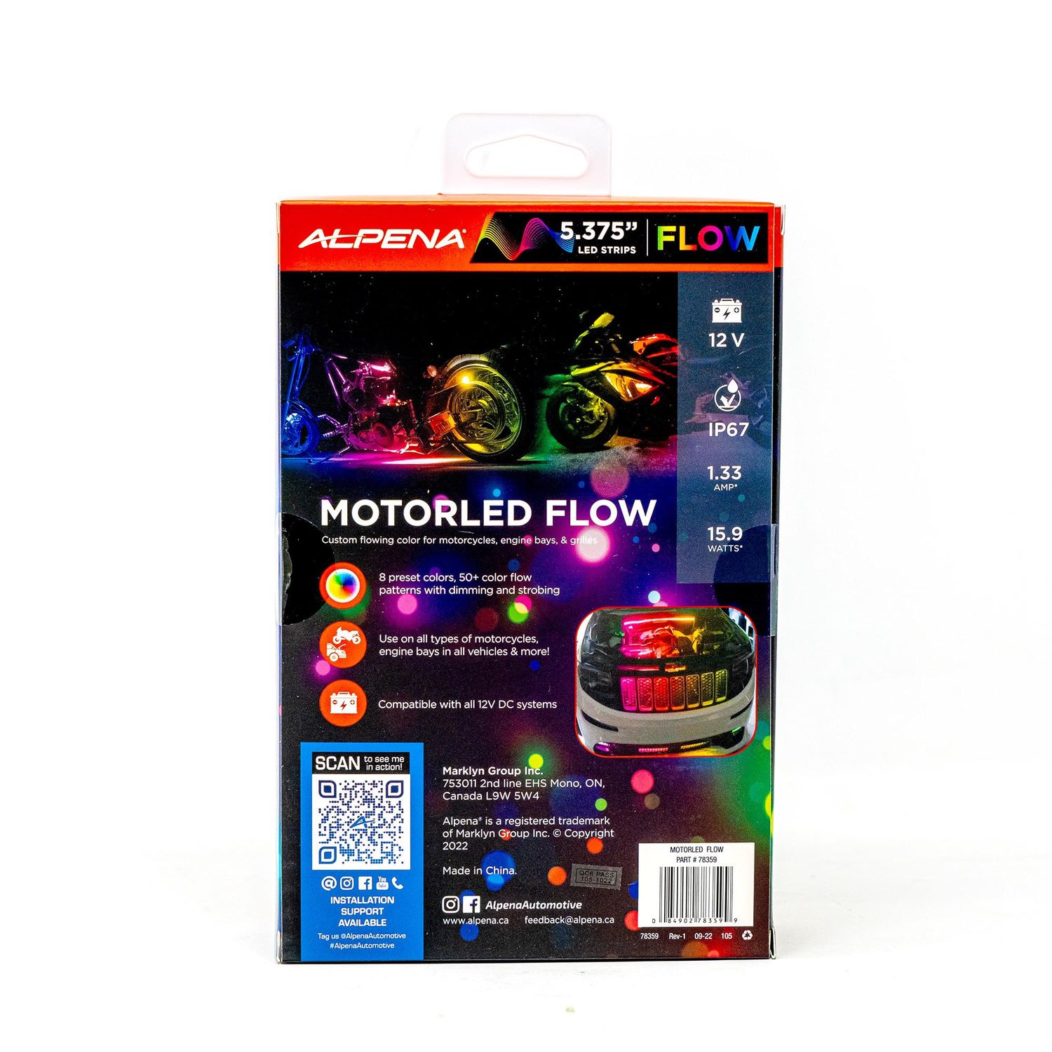 Alpena Motor LED Multi-Color Flow Motorcycle Under Glow | AutoZone