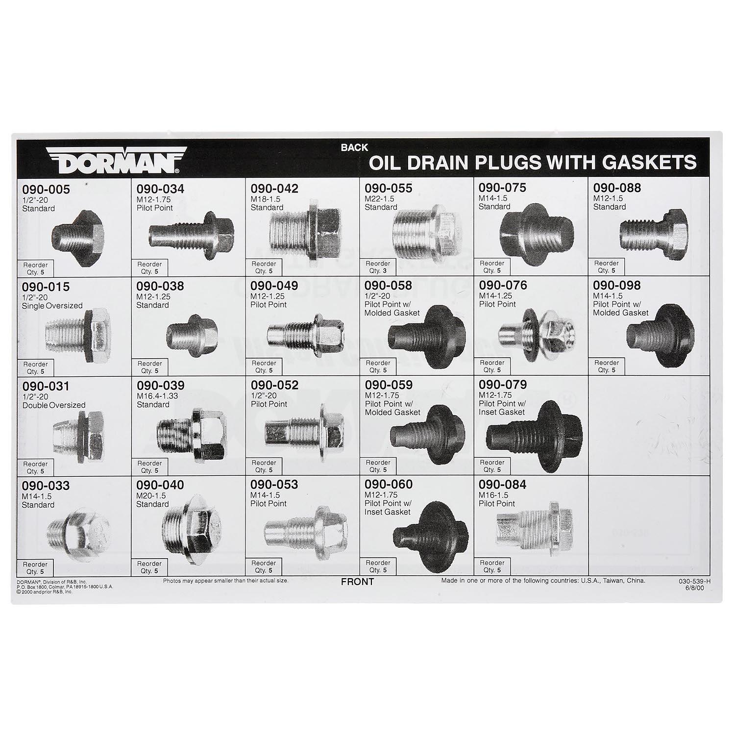 Dorman - Autograde Assorted Oil Drain Plug Tech Tray | AutoZone