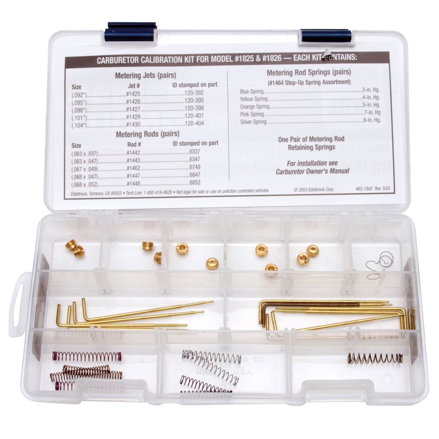 Edelbrock 1842 Thunder Series Carburetor Jet Kit | AutoZone