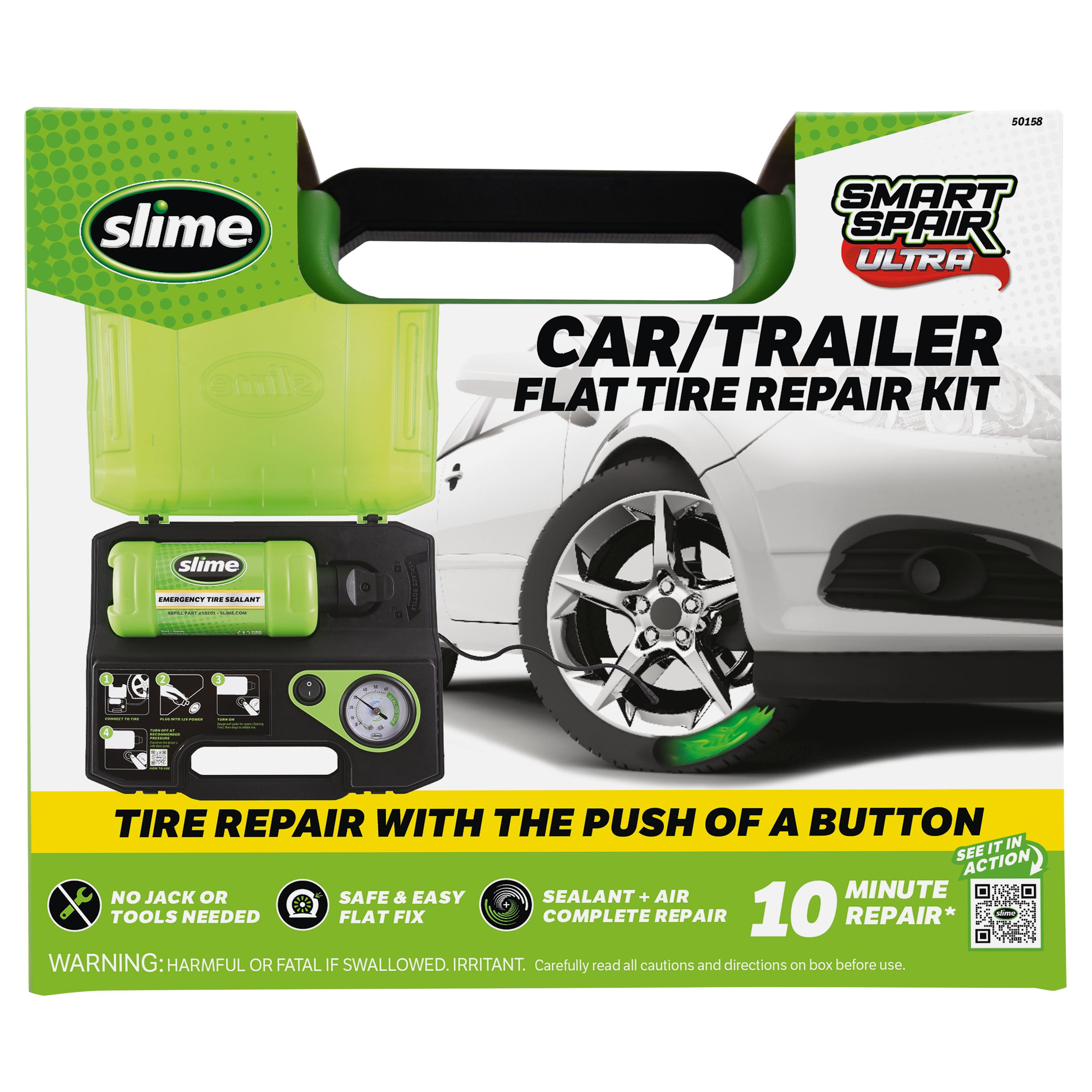 Slime Smart Spair Ultra Car/Trailer Flat Tire Repair Kit | AutoZone