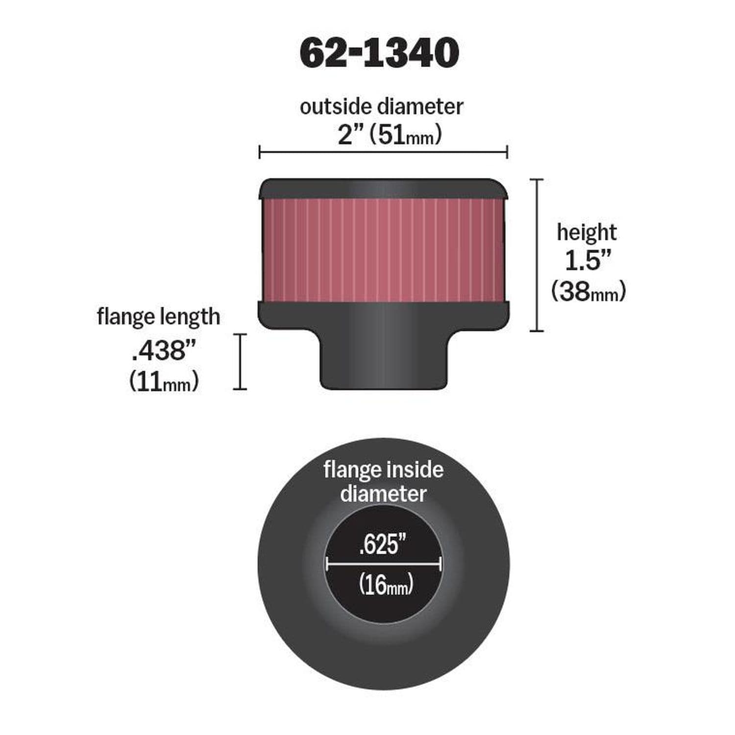 K&N Performance Engine Crankcase Breather Element 62-1340 | AutoZone