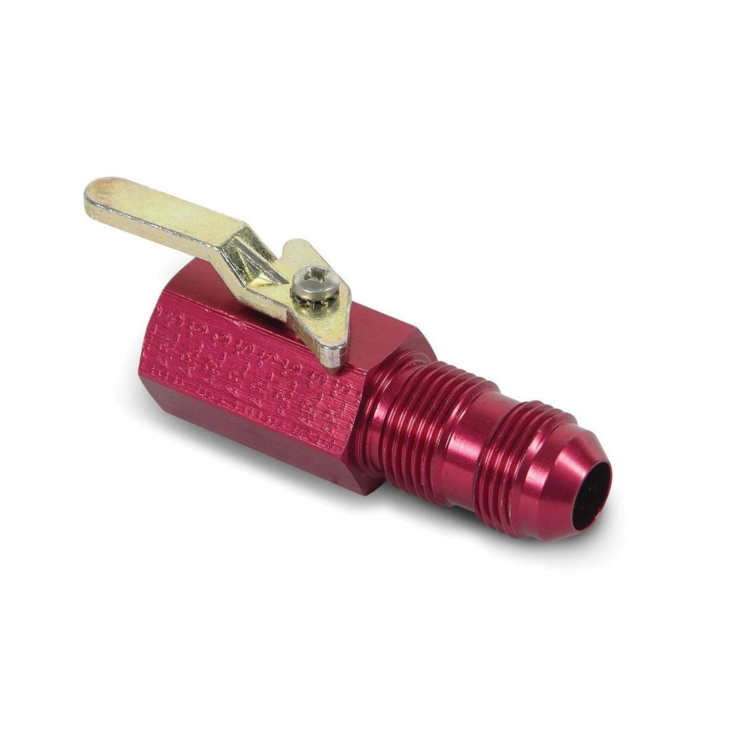 Earls Red 8AN X 3/8in Shut Off Valve | AutoZone